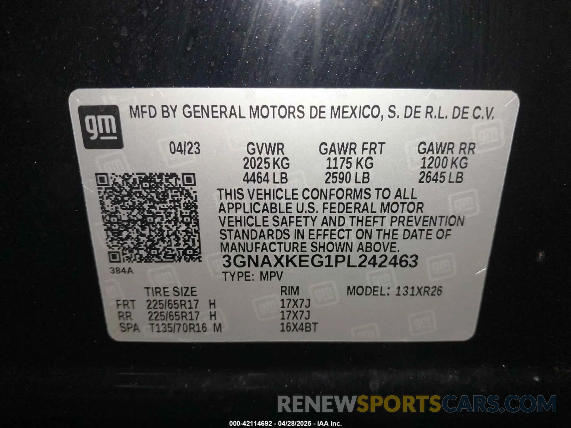 9 Photograph of a damaged car 3GNAXKEG1PL242463 CHEVROLET EQUINOX 2023