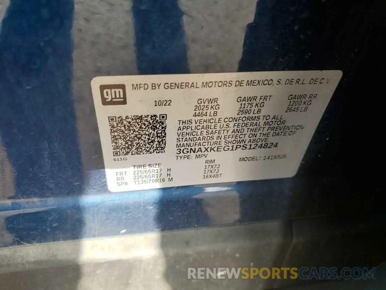 15 Photograph of a damaged car 3GNAXKEG1PS124824 CHEVROLET EQUINOX 2023