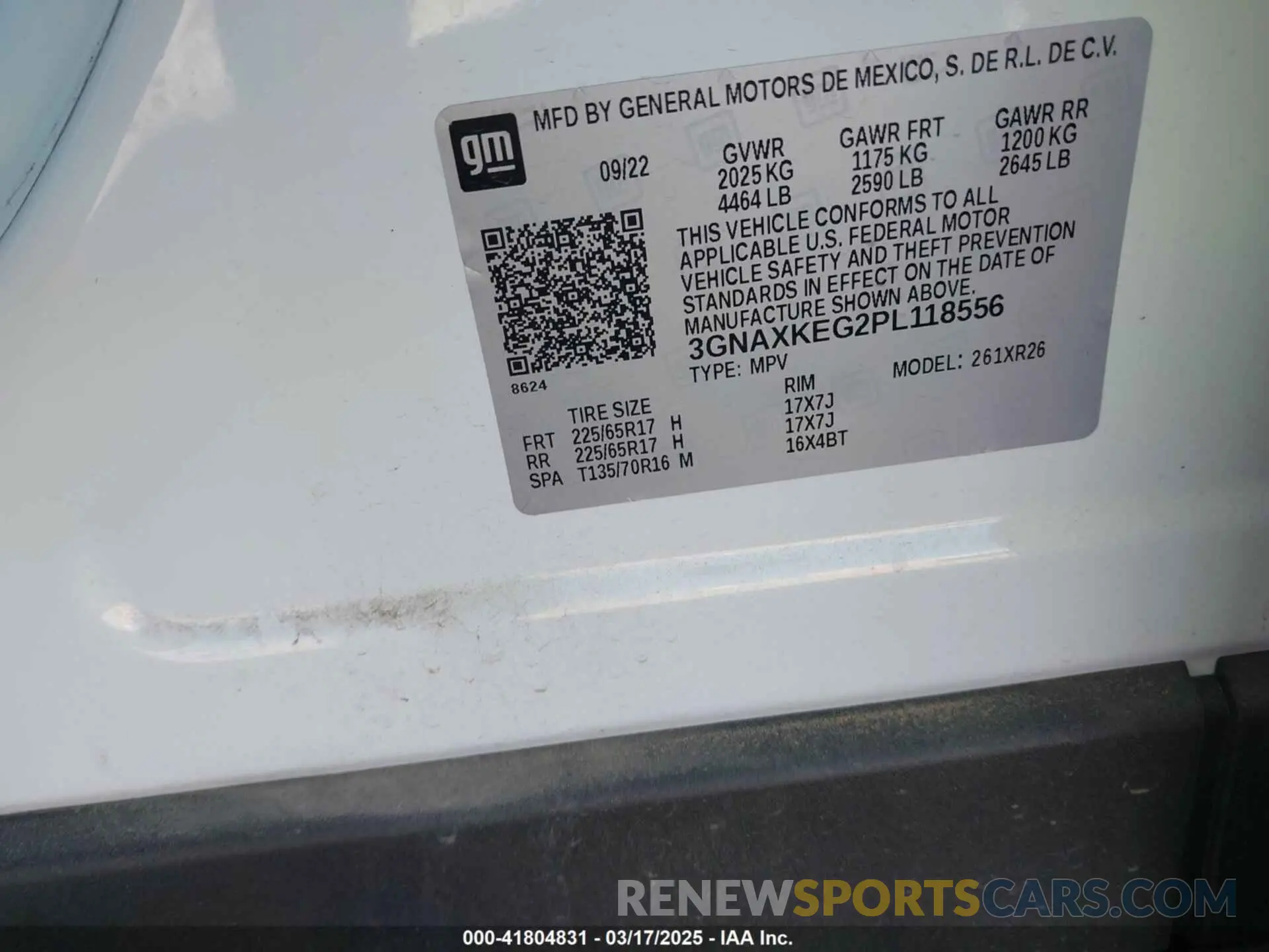 9 Photograph of a damaged car 3GNAXKEG2PL118556 CHEVROLET EQUINOX 2023