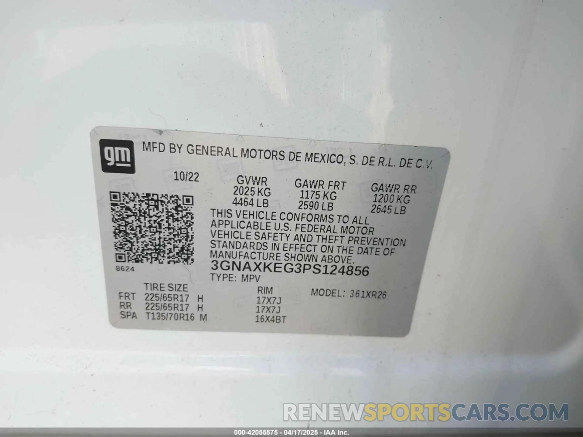 9 Photograph of a damaged car 3GNAXKEG3PS124856 CHEVROLET EQUINOX 2023