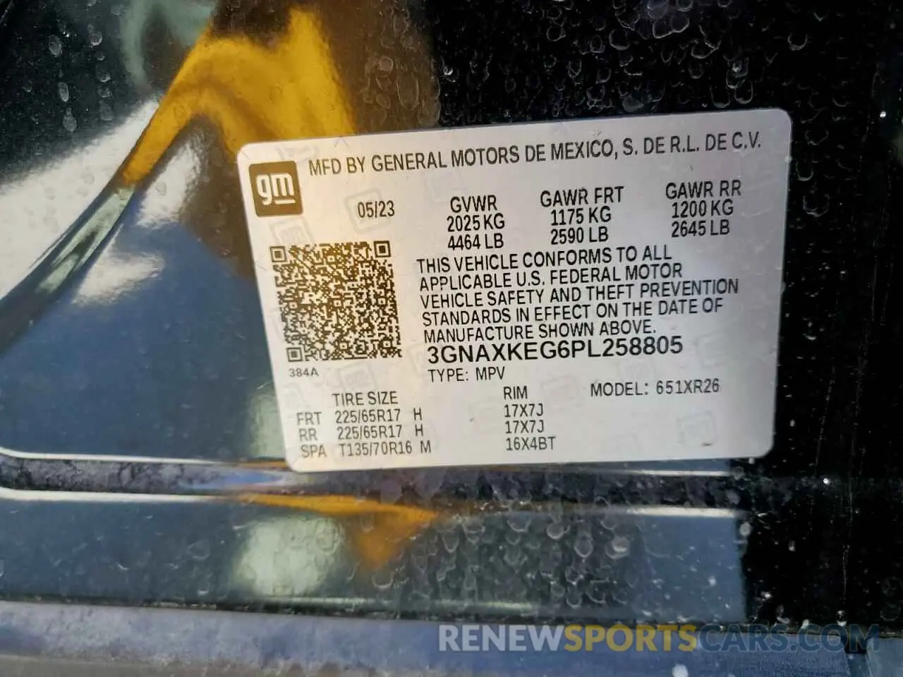 14 Photograph of a damaged car 3GNAXKEG6PL258805 CHEVROLET EQUINOX 2023
