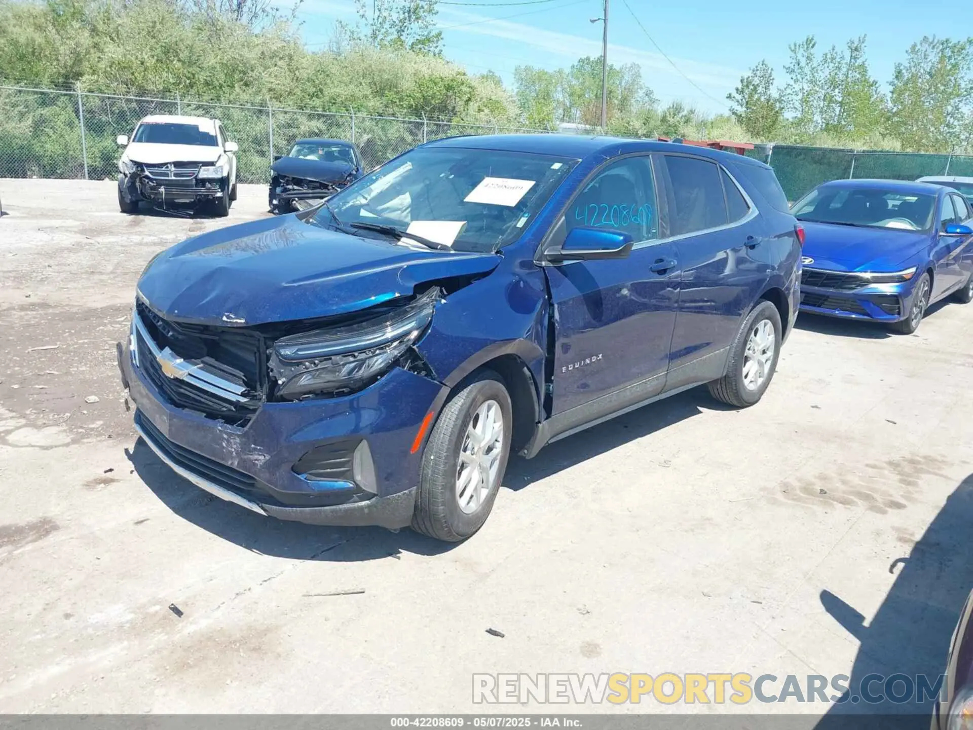 2 Photograph of a damaged car 3GNAXKEG7PL197318 CHEVROLET EQUINOX 2023