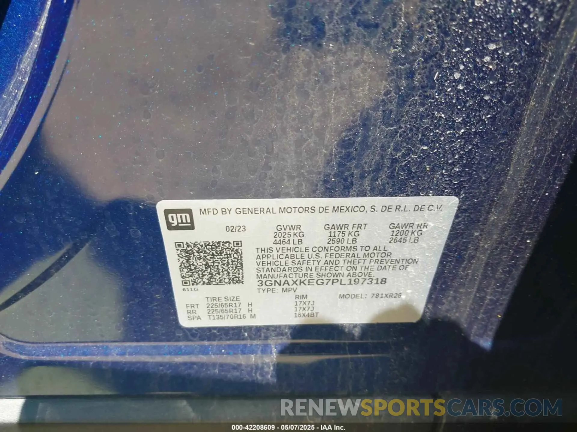 9 Photograph of a damaged car 3GNAXKEG7PL197318 CHEVROLET EQUINOX 2023
