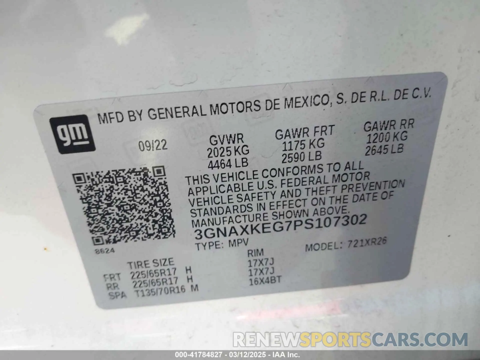 9 Photograph of a damaged car 3GNAXKEG7PS107302 CHEVROLET EQUINOX 2023