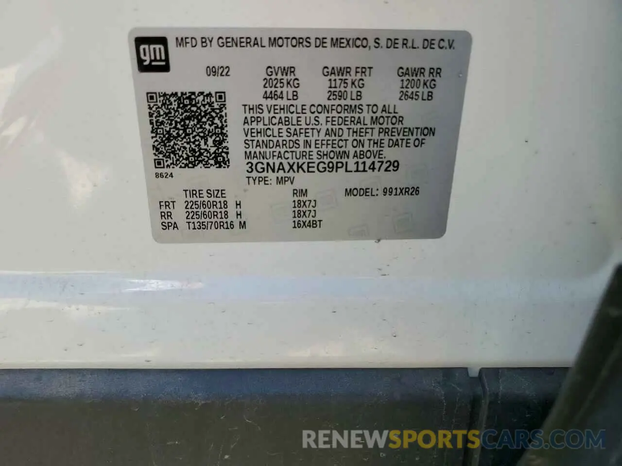 13 Photograph of a damaged car 3GNAXKEG9PL114729 CHEVROLET EQUINOX 2023