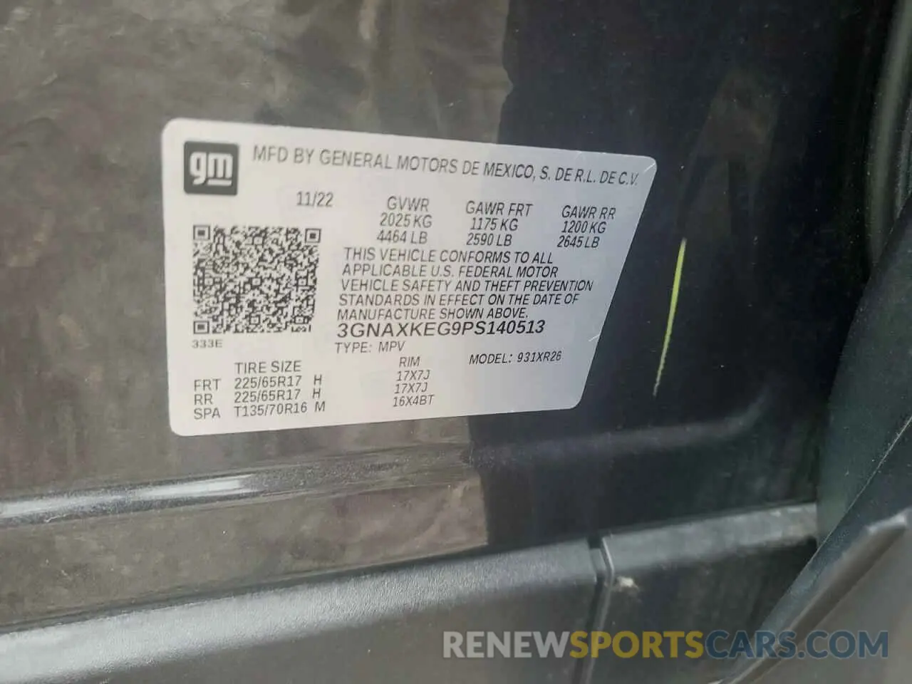 13 Photograph of a damaged car 3GNAXKEG9PS140513 CHEVROLET EQUINOX 2023