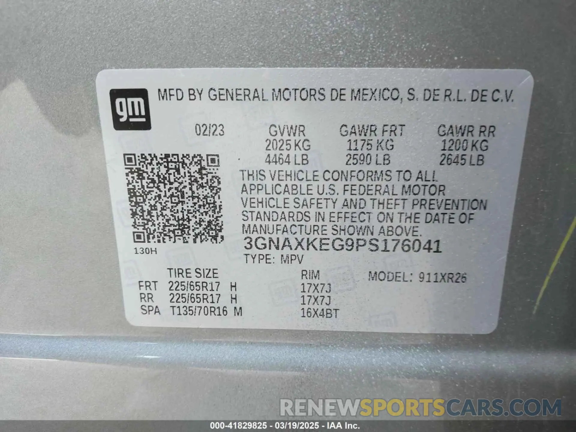 9 Photograph of a damaged car 3GNAXKEG9PS176041 CHEVROLET EQUINOX 2023