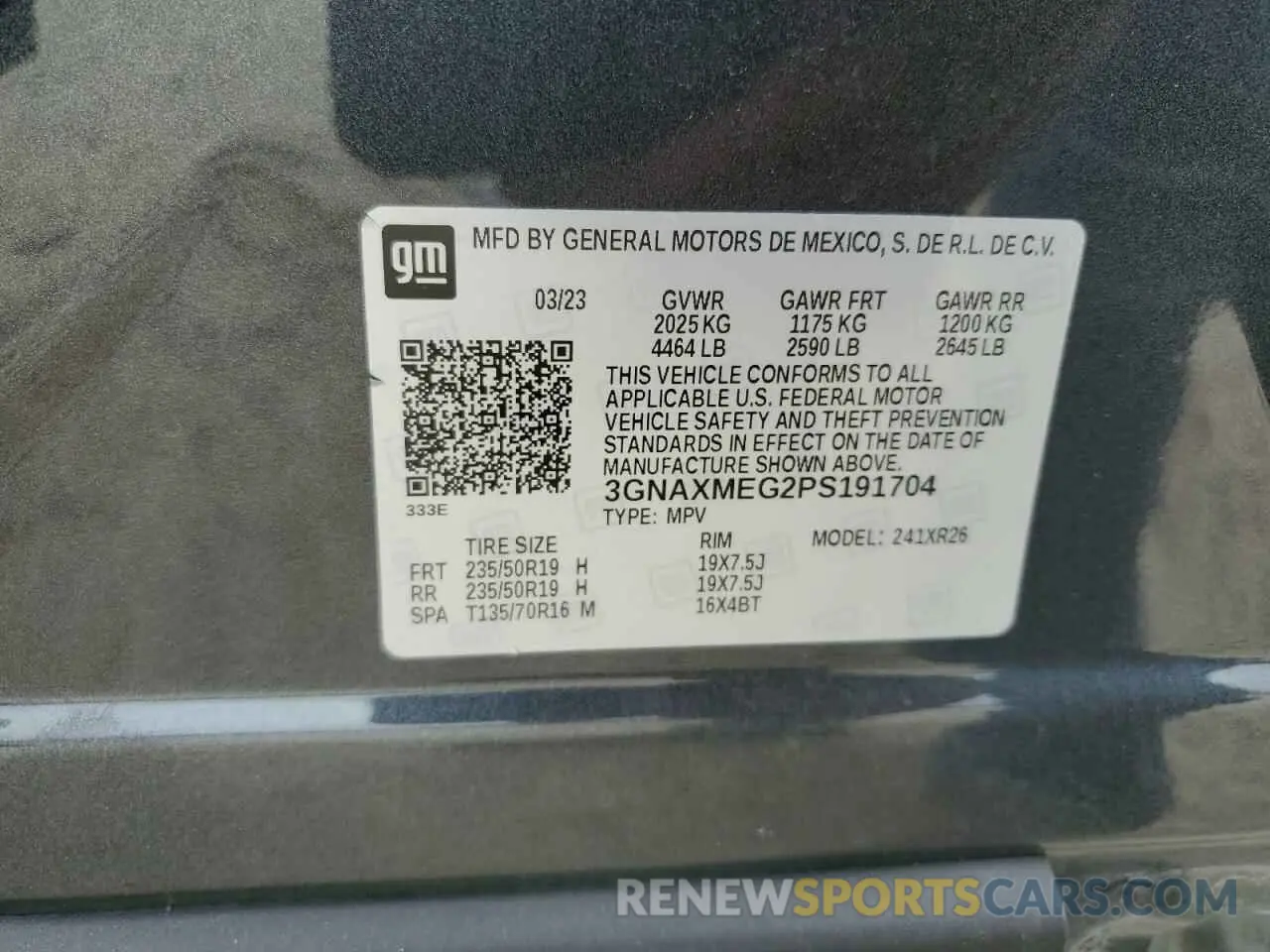 14 Photograph of a damaged car 3GNAXMEG2PS191704 CHEVROLET EQUINOX 2023
