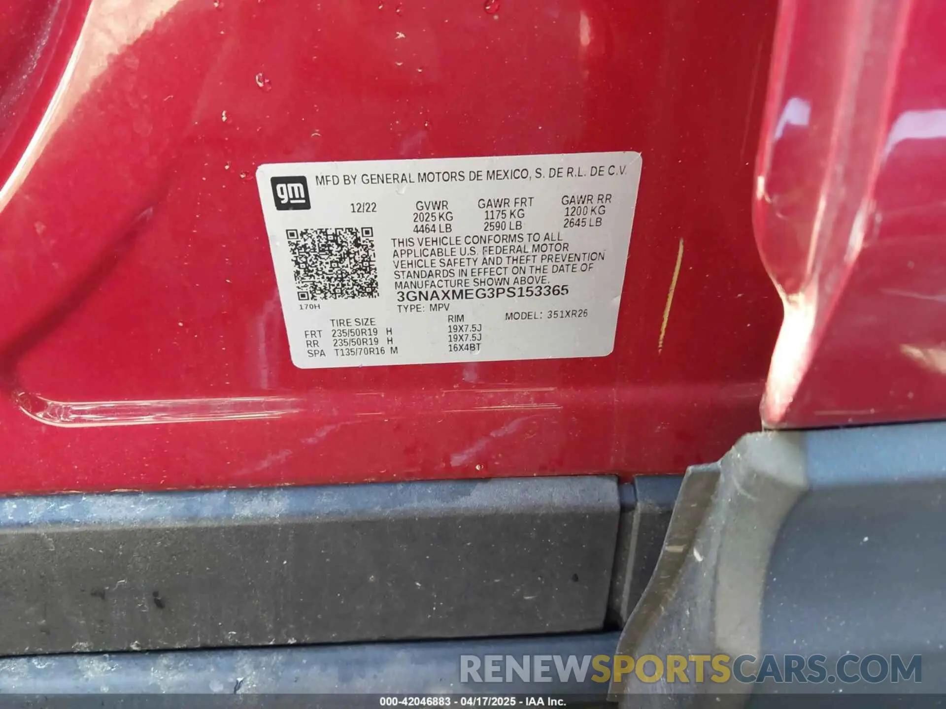 9 Photograph of a damaged car 3GNAXMEG3PS153365 CHEVROLET EQUINOX 2023
