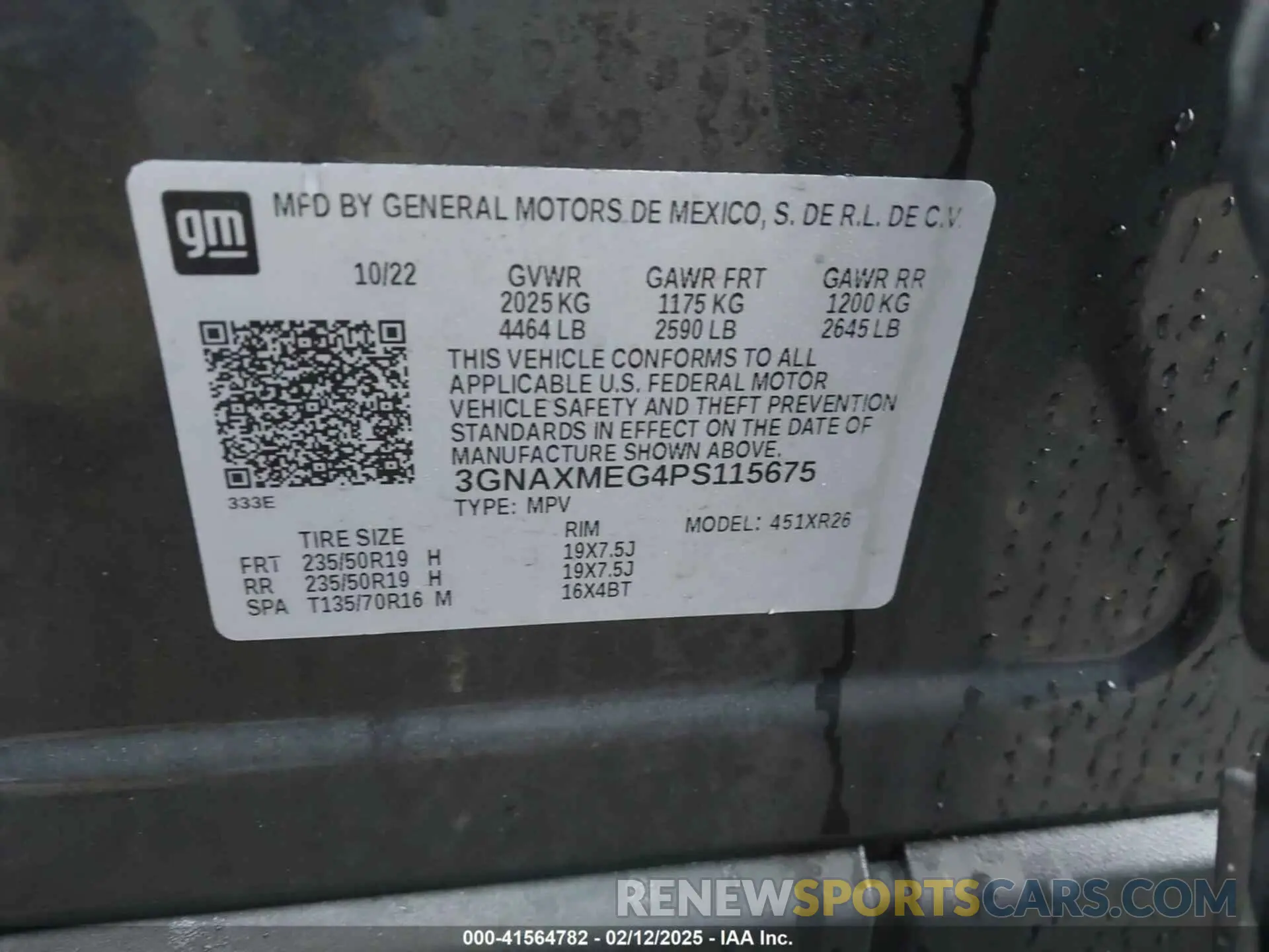9 Photograph of a damaged car 3GNAXMEG4PS115675 CHEVROLET EQUINOX 2023