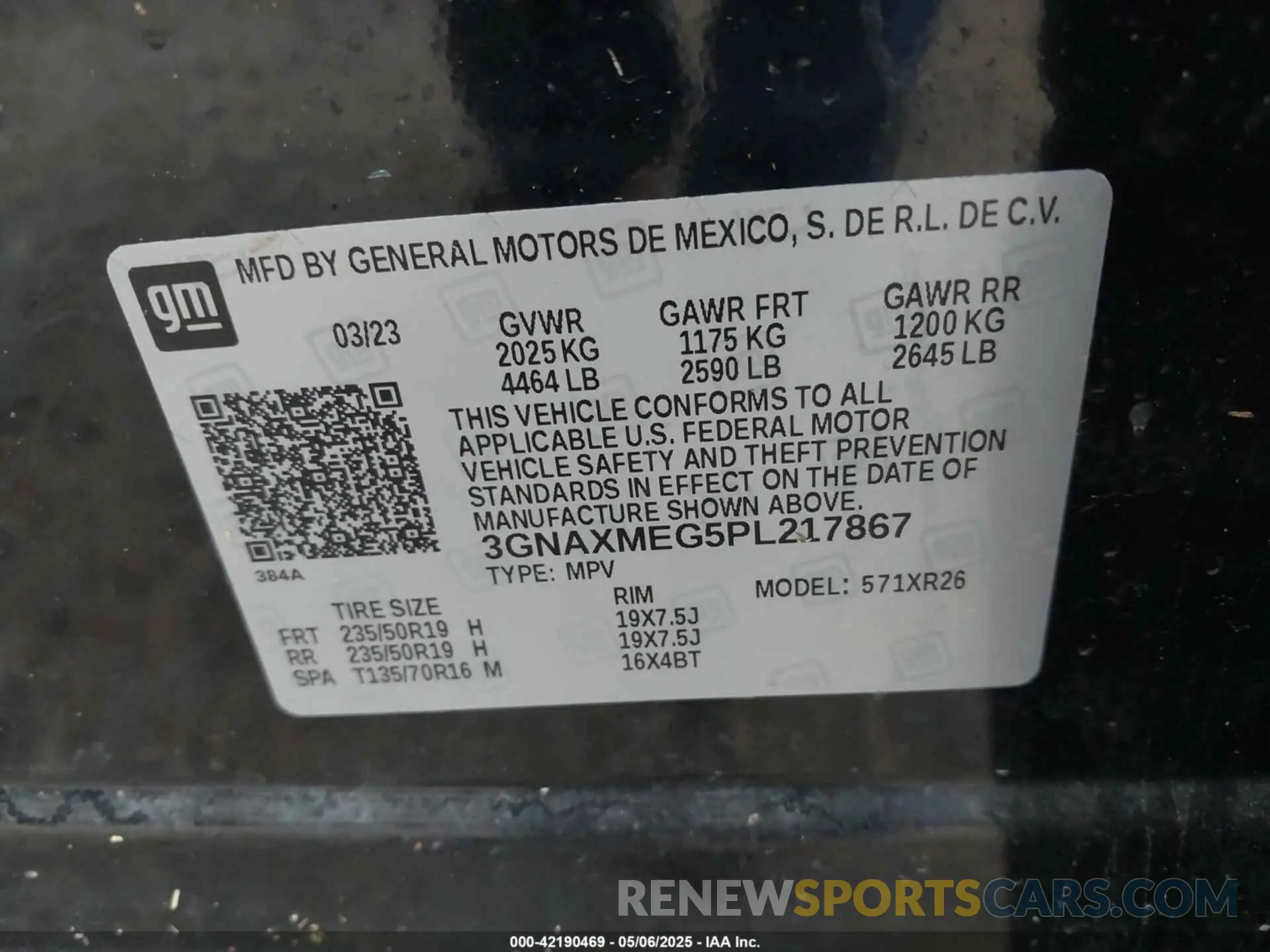 9 Photograph of a damaged car 3GNAXMEG5PL217867 CHEVROLET EQUINOX 2023