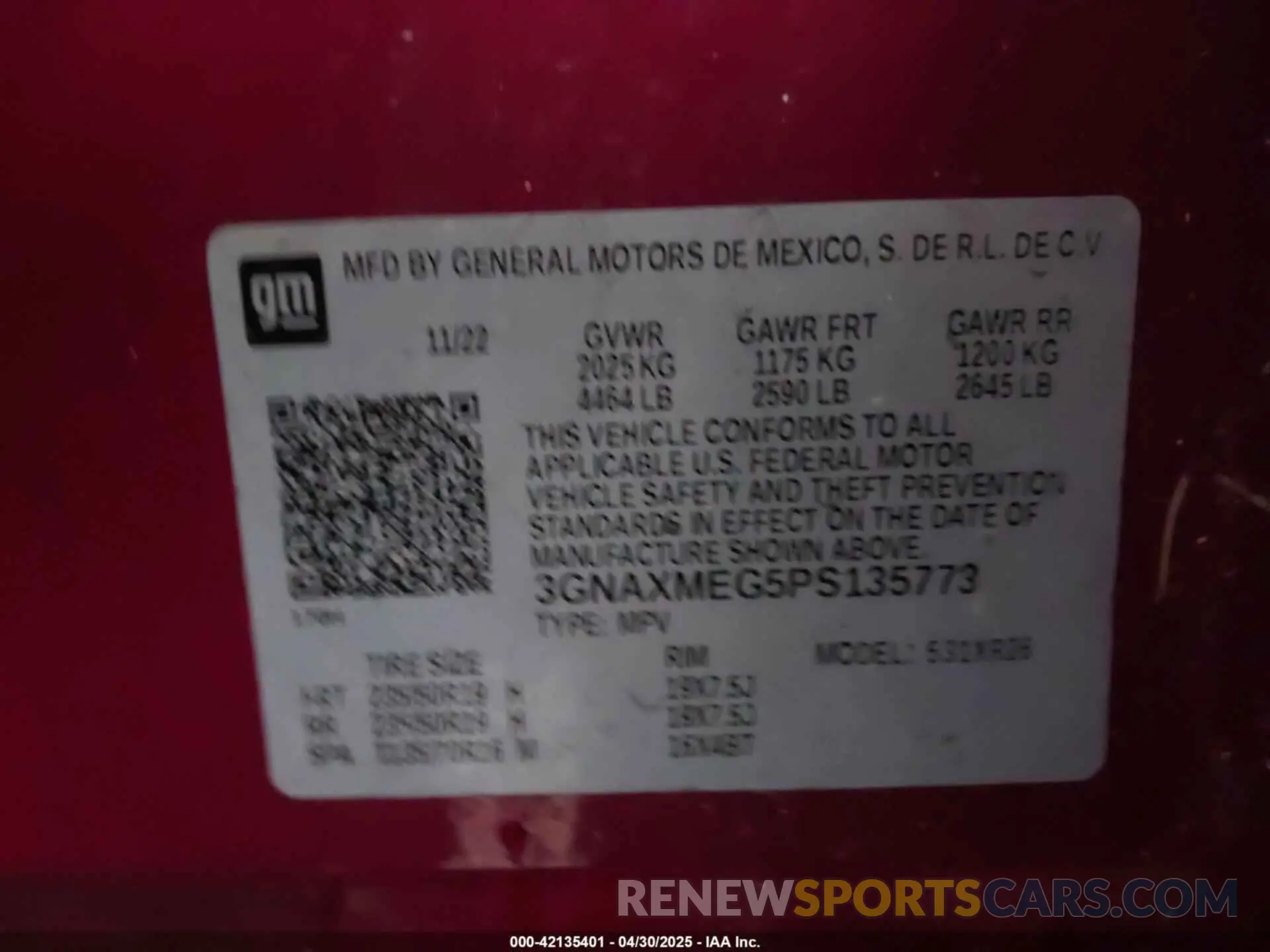 9 Photograph of a damaged car 3GNAXMEG5PS135773 CHEVROLET EQUINOX 2023
