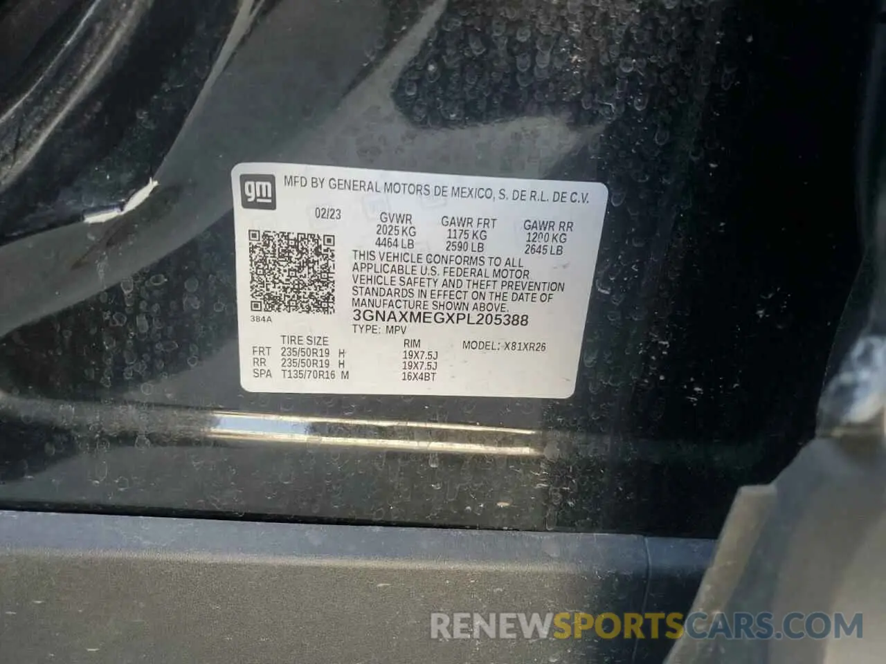 13 Photograph of a damaged car 3GNAXMEGXPL205388 CHEVROLET EQUINOX 2023