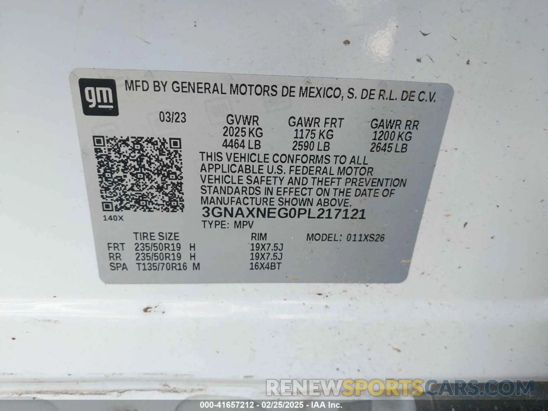 9 Photograph of a damaged car 3GNAXNEG0PL217121 CHEVROLET EQUINOX 2023