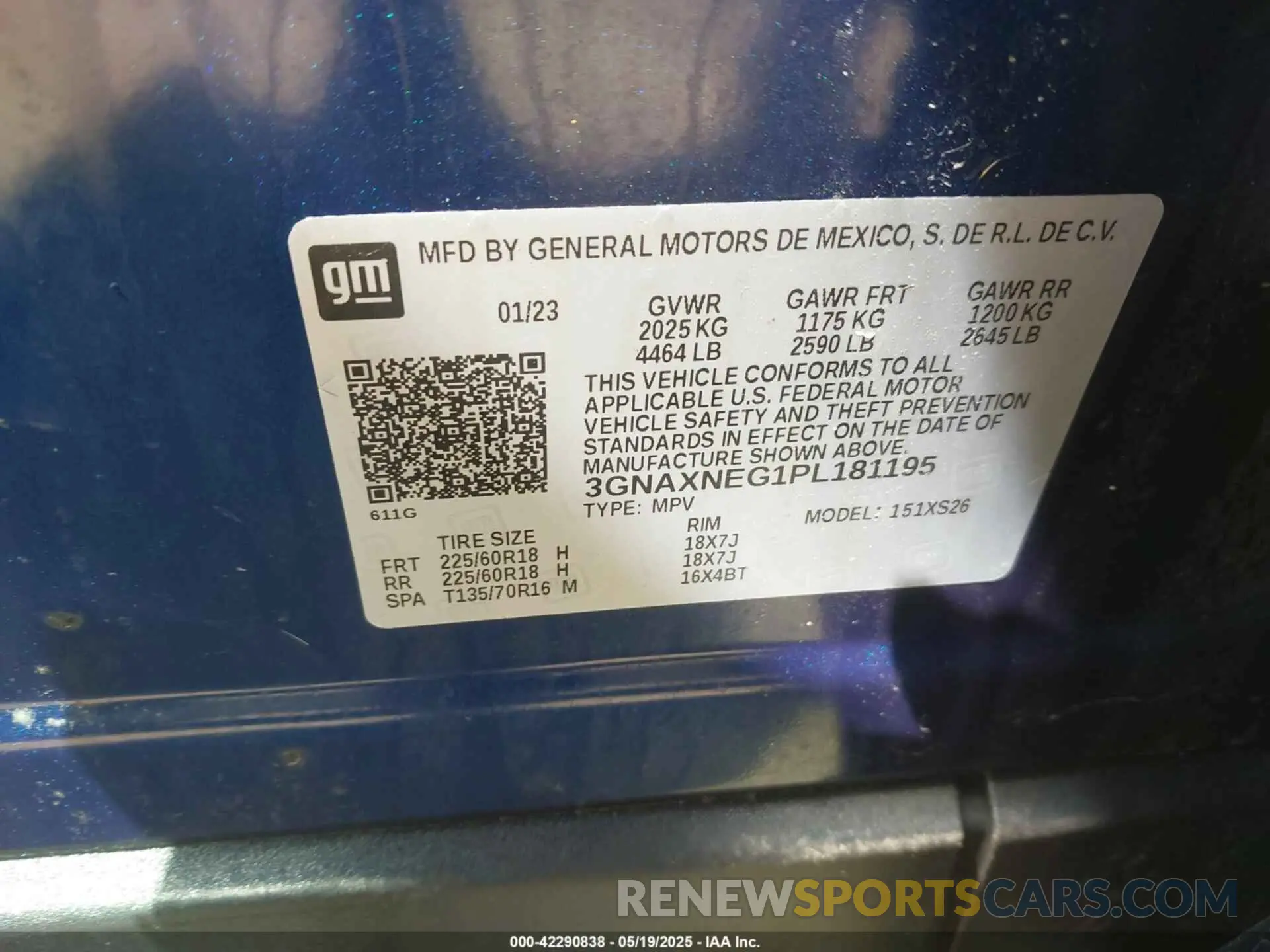 9 Photograph of a damaged car 3GNAXNEG1PL181195 CHEVROLET EQUINOX 2023
