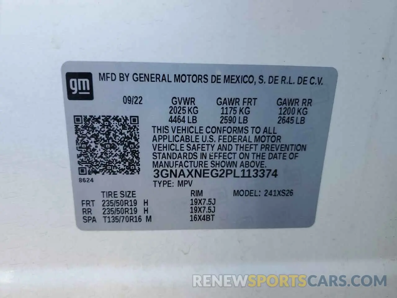 15 Photograph of a damaged car 3GNAXNEG2PL113374 CHEVROLET EQUINOX 2023