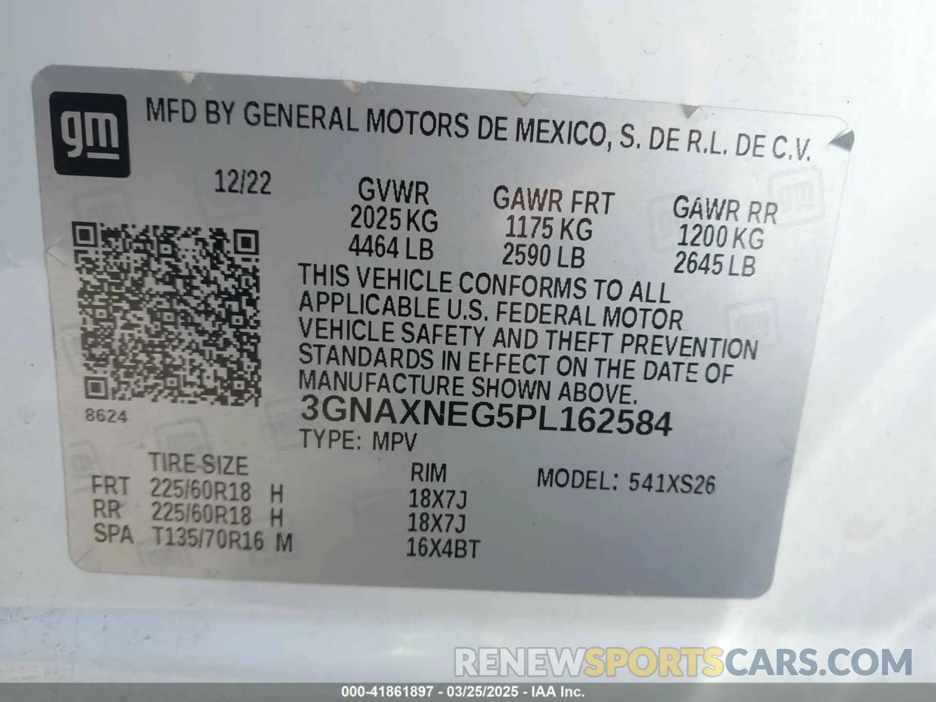 9 Photograph of a damaged car 3GNAXNEG5PL162584 CHEVROLET EQUINOX 2023