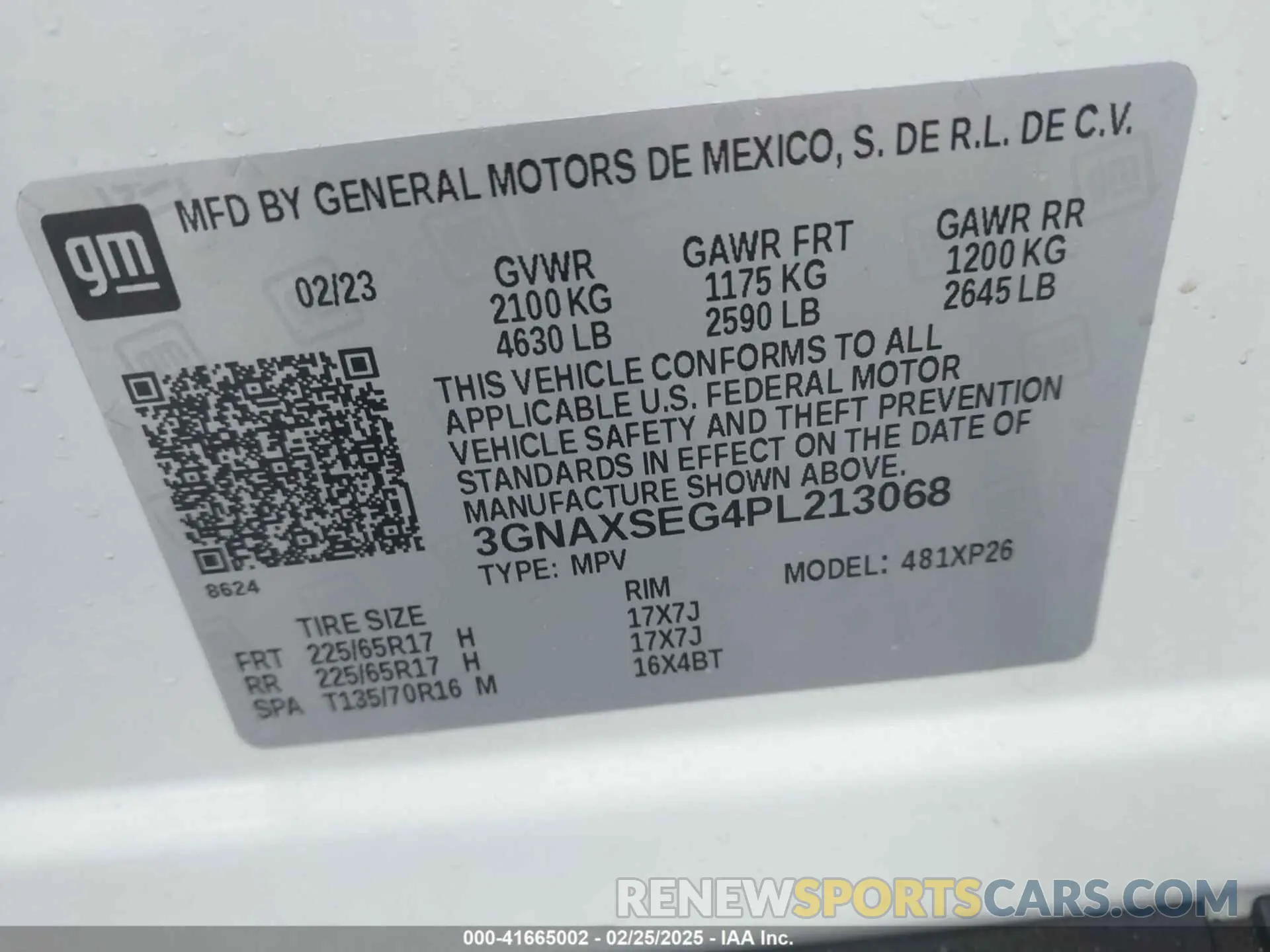 9 Photograph of a damaged car 3GNAXSEG4PL213068 CHEVROLET EQUINOX 2023