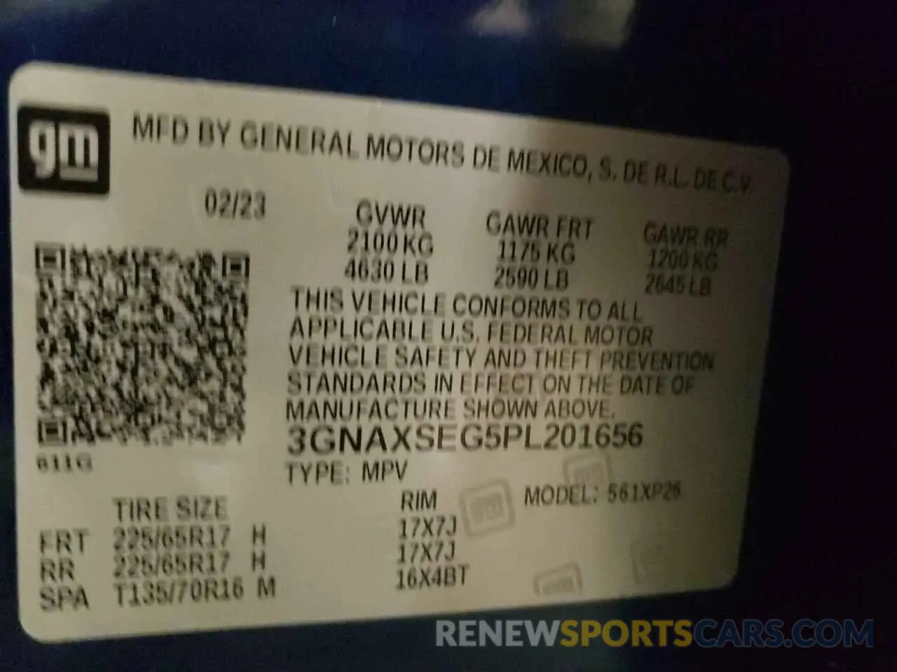 13 Photograph of a damaged car 3GNAXSEG5PL201656 CHEVROLET EQUINOX 2023