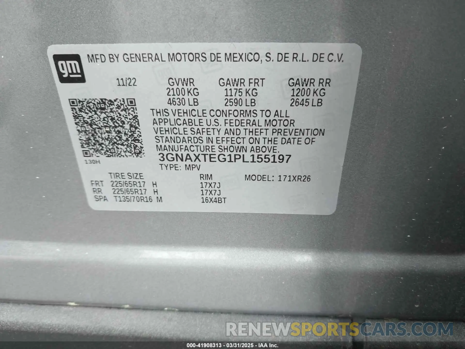 9 Photograph of a damaged car 3GNAXTEG1PL155197 CHEVROLET EQUINOX 2023