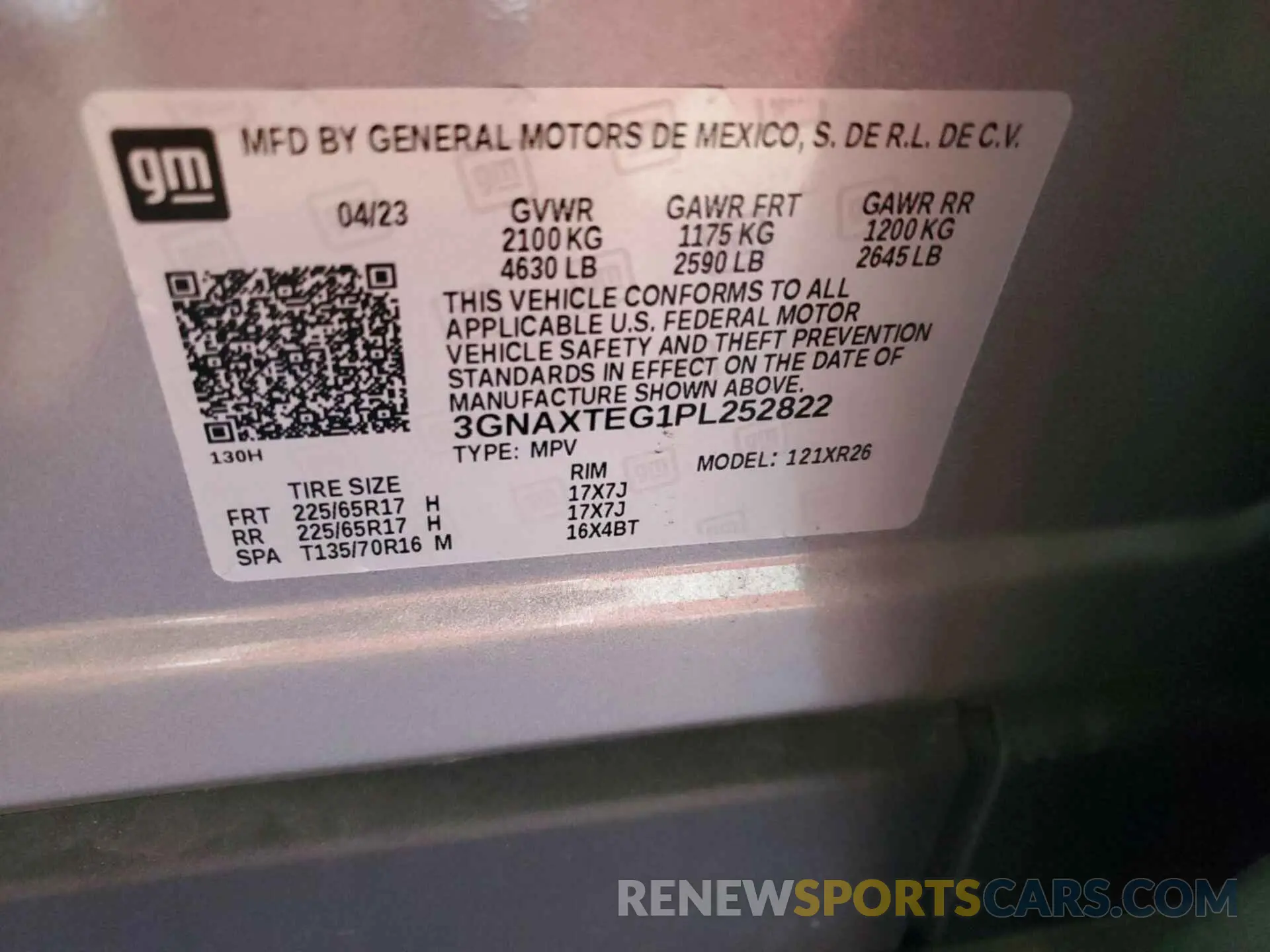11 Photograph of a damaged car 3GNAXTEG1PL252822 CHEVROLET EQUINOX 2023
