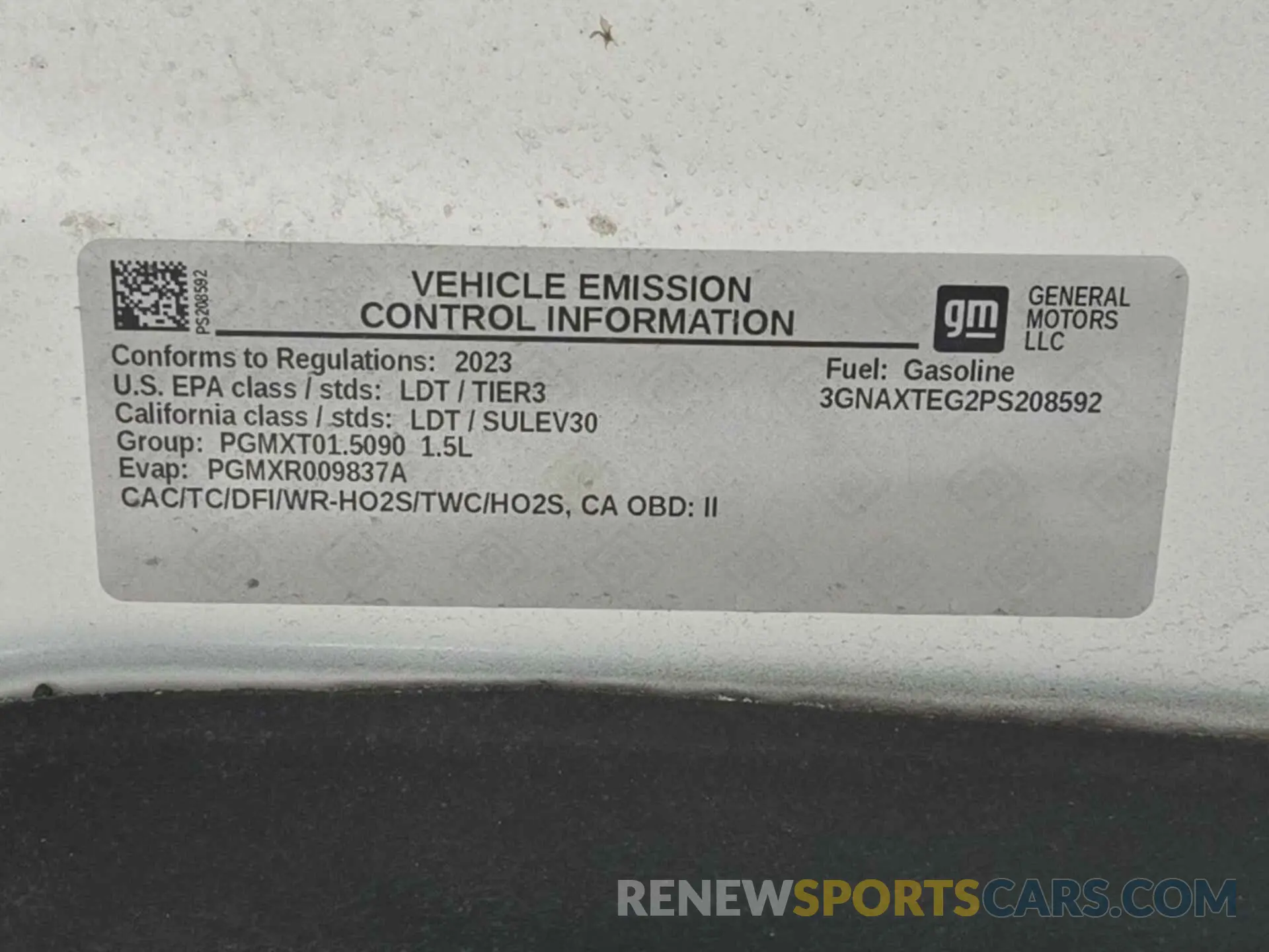 43 Photograph of a damaged car 3GNAXTEG2PS208592 CHEVROLET EQUINOX 2023