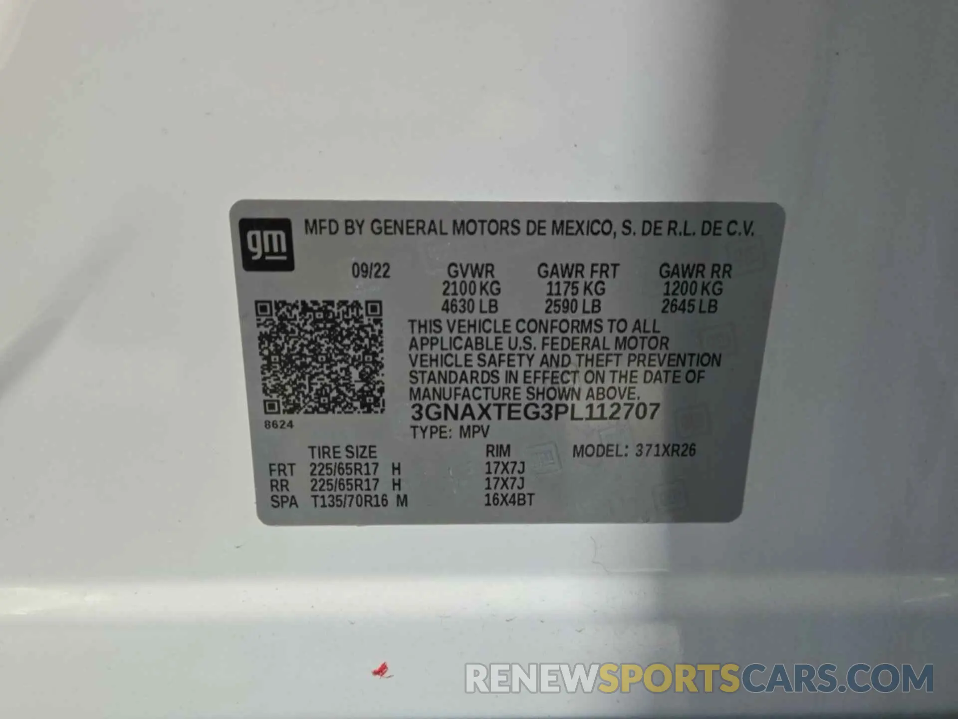 11 Photograph of a damaged car 3GNAXTEG3PL112707 CHEVROLET EQUINOX 2023
