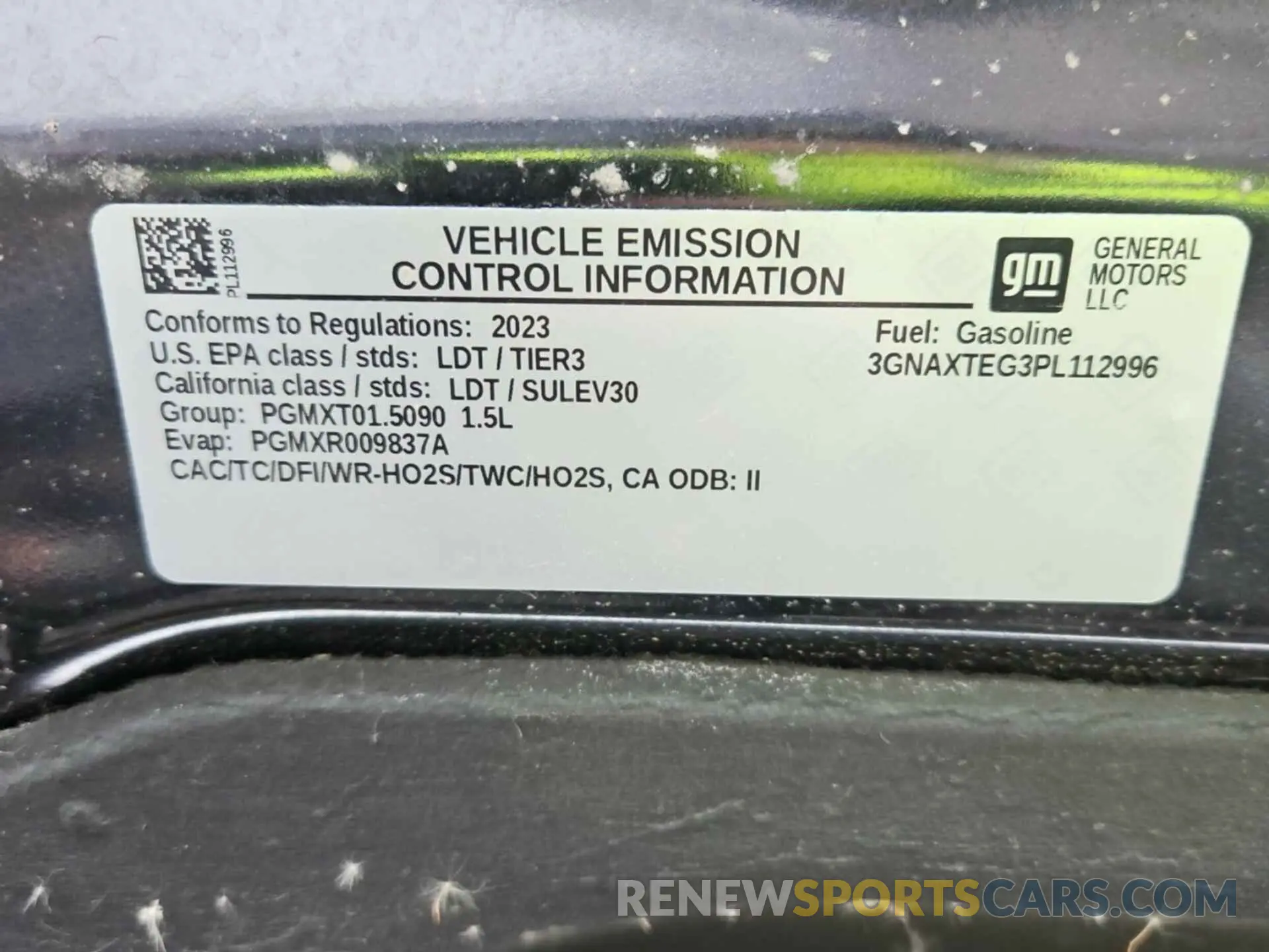 1 Photograph of a damaged car 3GNAXTEG3PL112996 CHEVROLET EQUINOX 2023