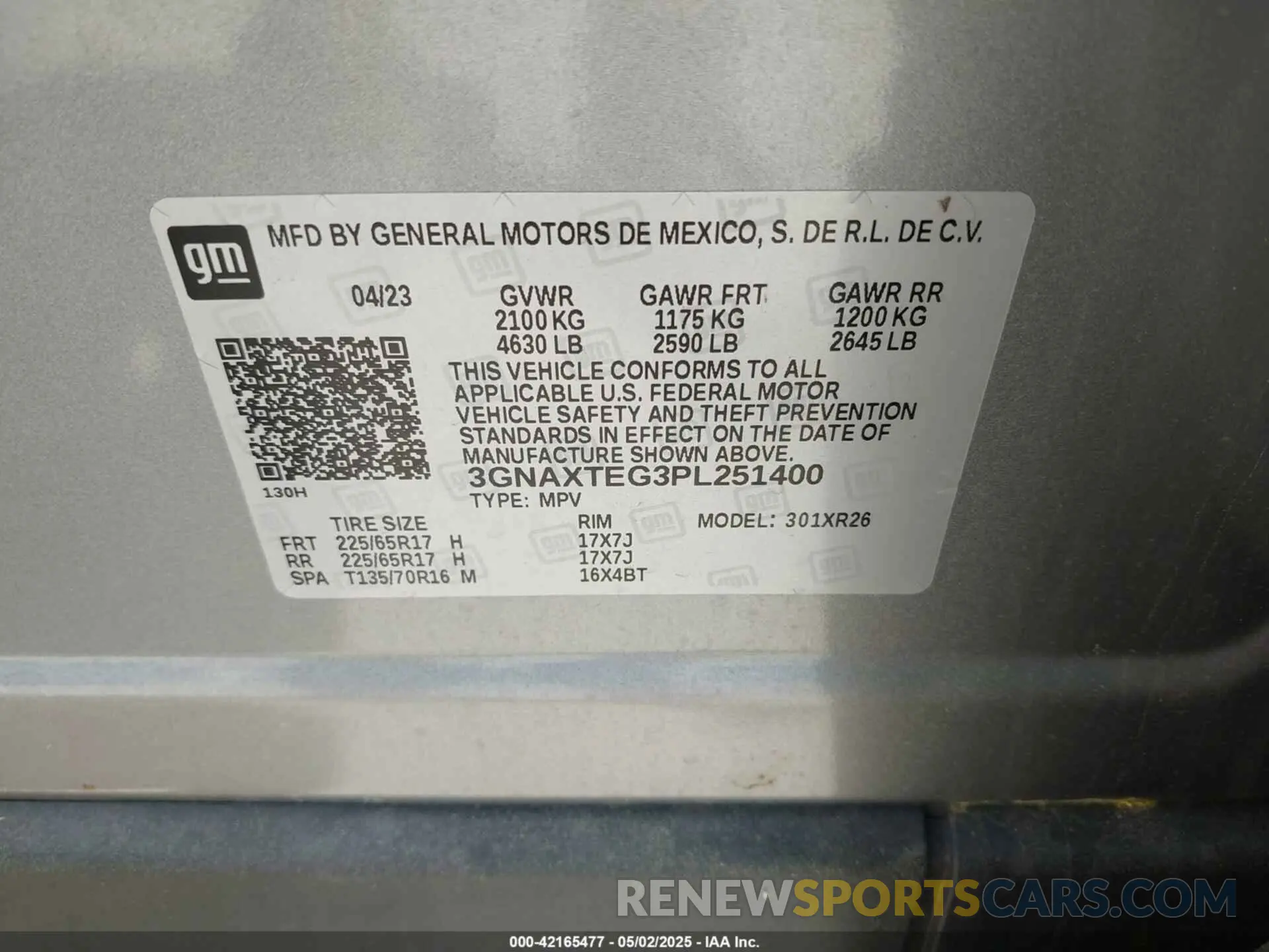 9 Photograph of a damaged car 3GNAXTEG3PL251400 CHEVROLET EQUINOX 2023