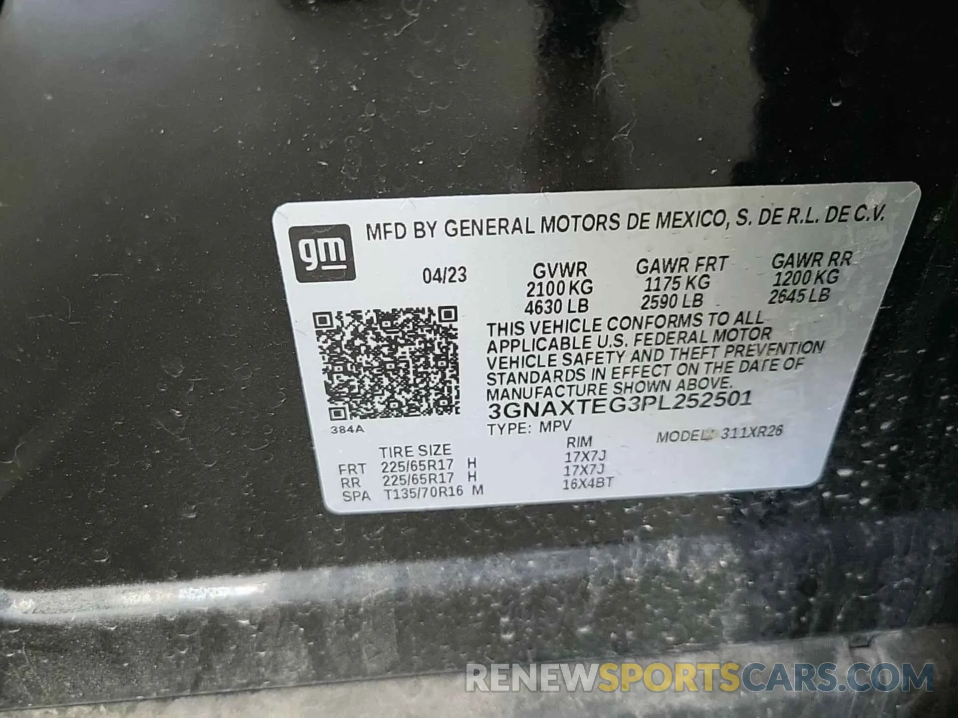 11 Photograph of a damaged car 3GNAXTEG3PL252501 CHEVROLET EQUINOX 2023