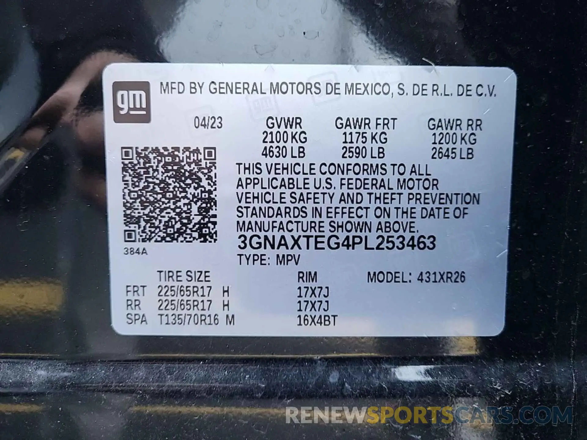 15 Photograph of a damaged car 3GNAXTEG4PL253463 CHEVROLET EQUINOX 2023