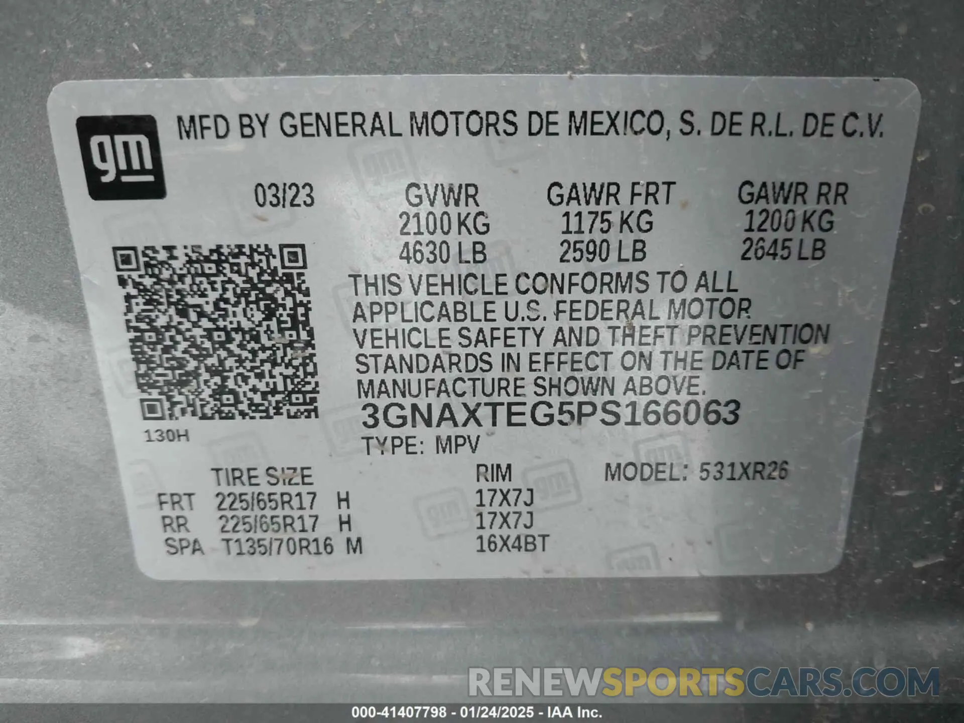 9 Photograph of a damaged car 3GNAXTEG5PS166063 CHEVROLET EQUINOX 2023