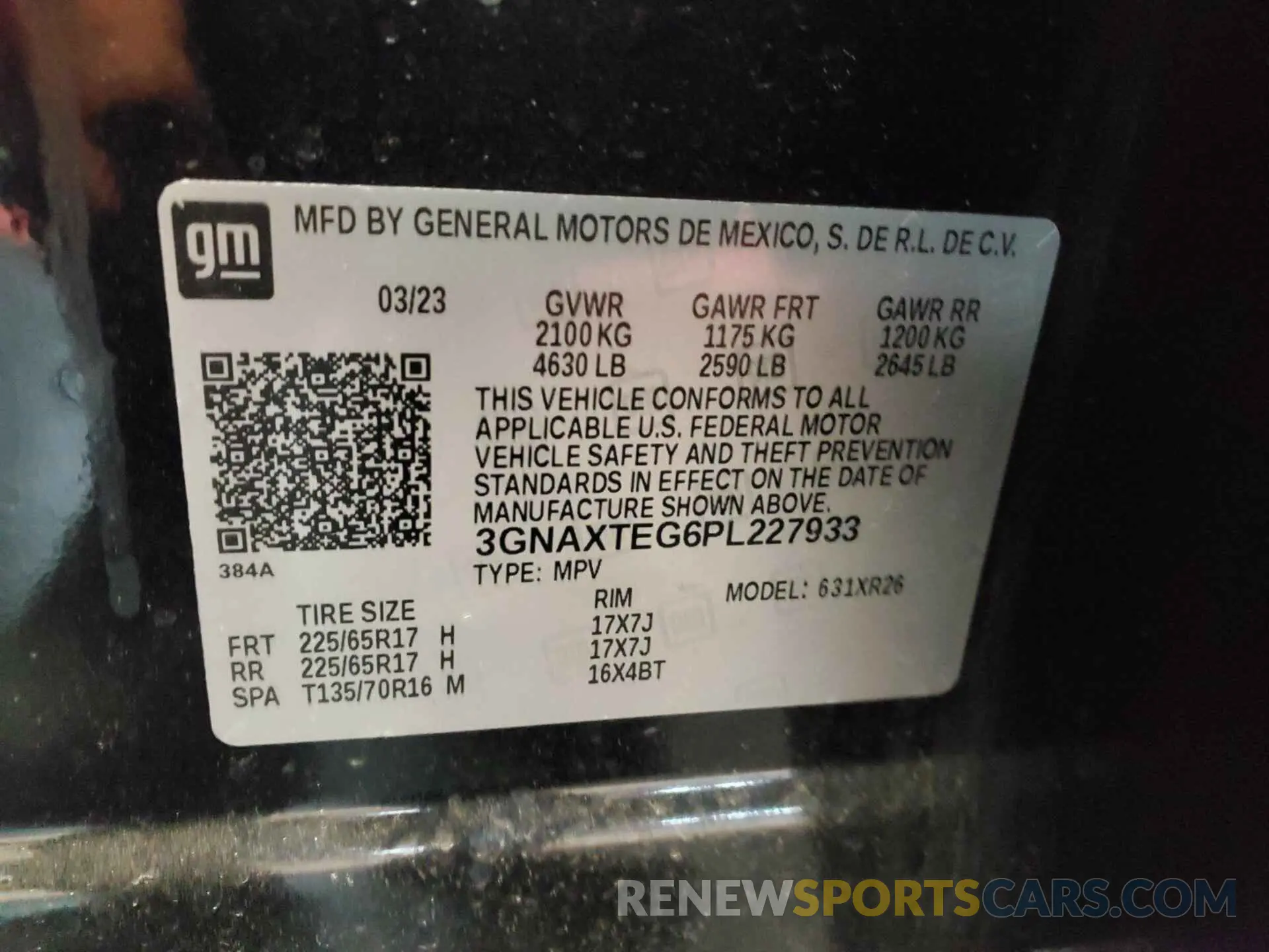 10 Photograph of a damaged car 3GNAXTEG6PL227933 CHEVROLET EQUINOX 2023