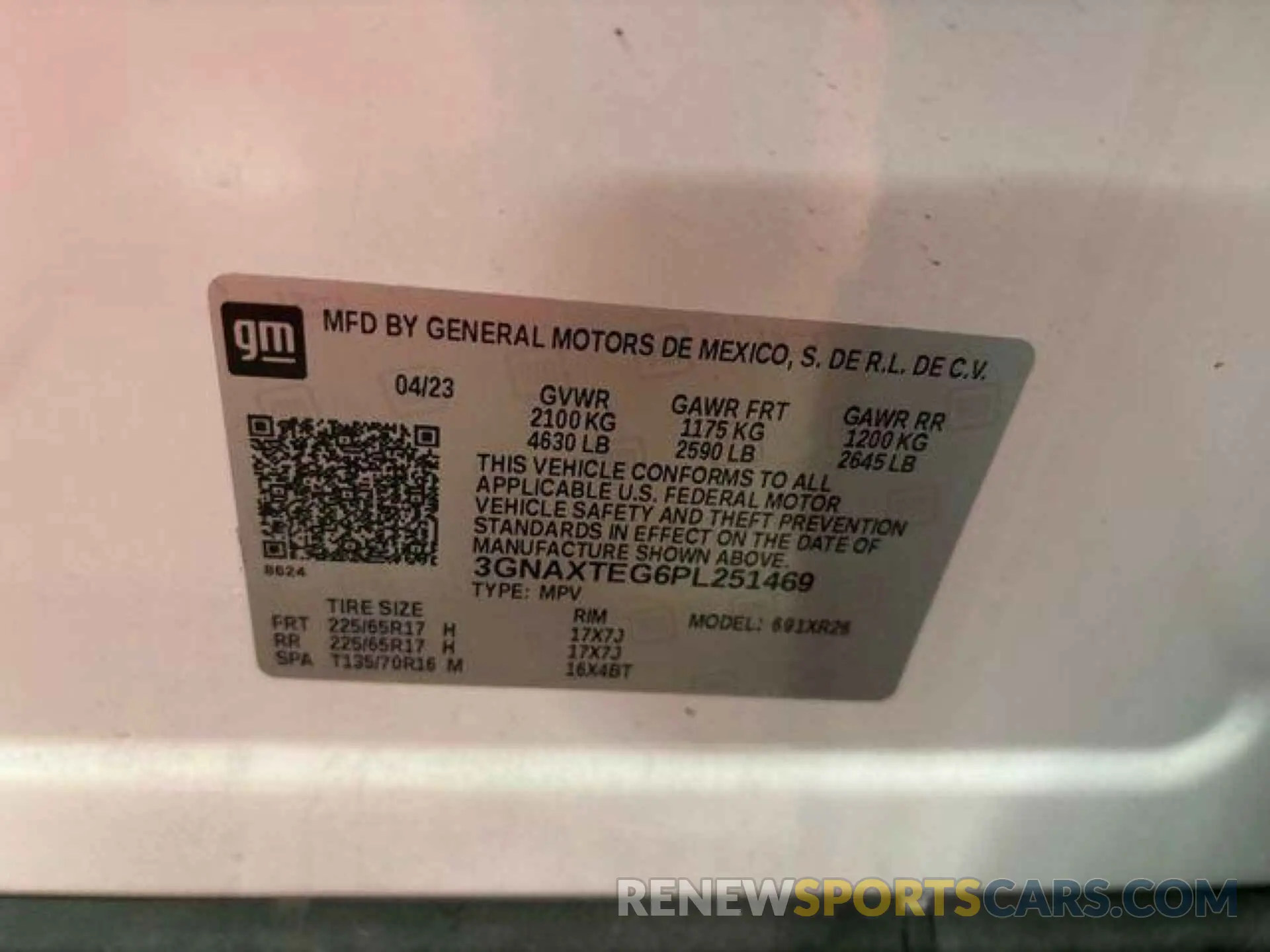10 Photograph of a damaged car 3GNAXTEG6PL251469 CHEVROLET EQUINOX 2023