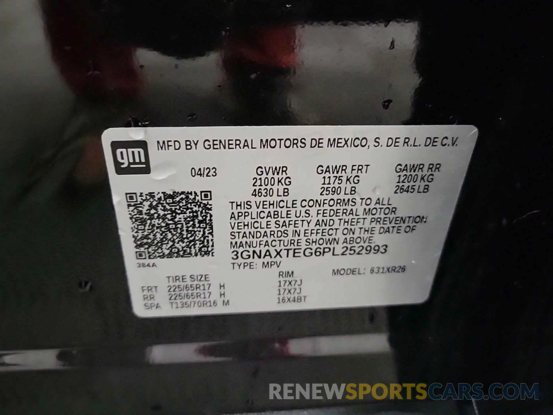10 Photograph of a damaged car 3GNAXTEG6PL252993 CHEVROLET EQUINOX 2023