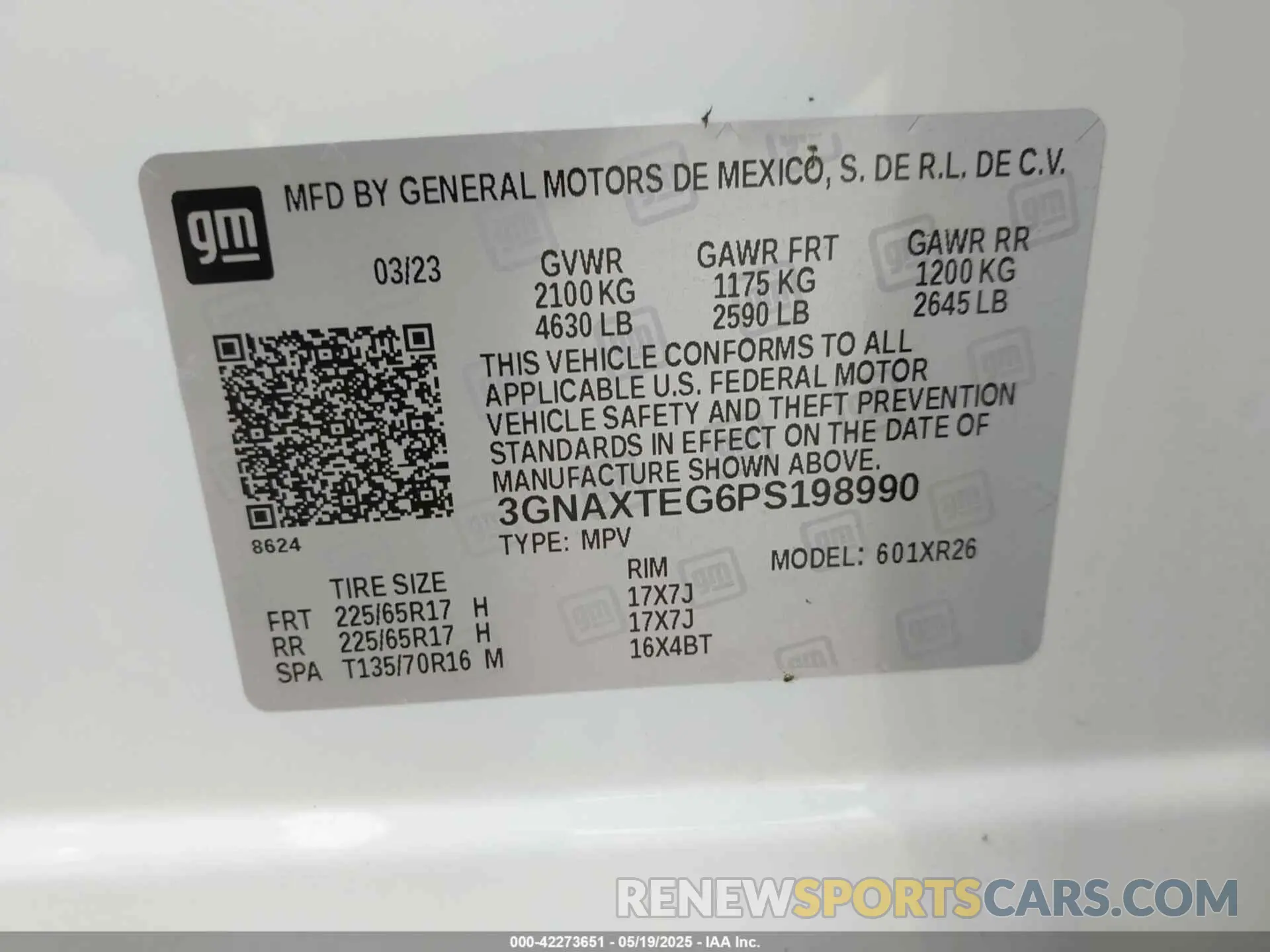 9 Photograph of a damaged car 3GNAXTEG6PS198990 CHEVROLET EQUINOX 2023