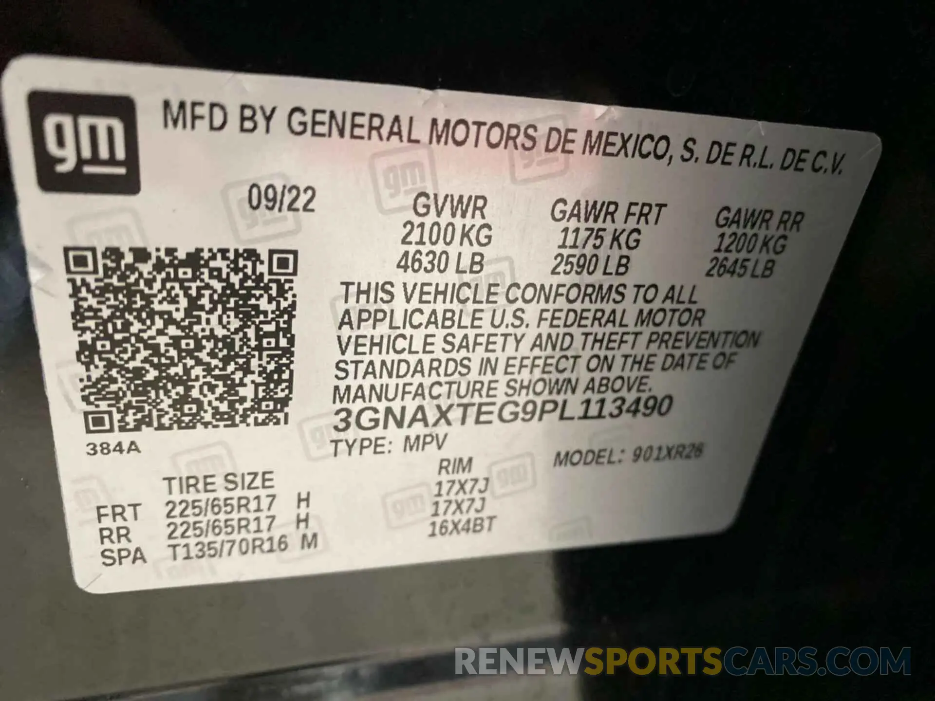 21 Photograph of a damaged car 3GNAXTEG9PL113490 CHEVROLET EQUINOX 2023