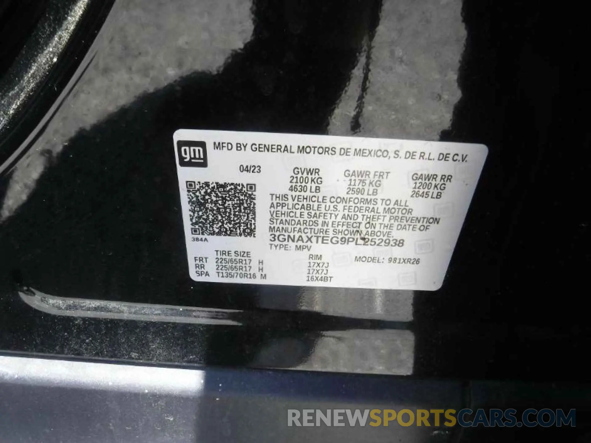 7 Photograph of a damaged car 3GNAXTEG9PL252938 CHEVROLET EQUINOX 2023