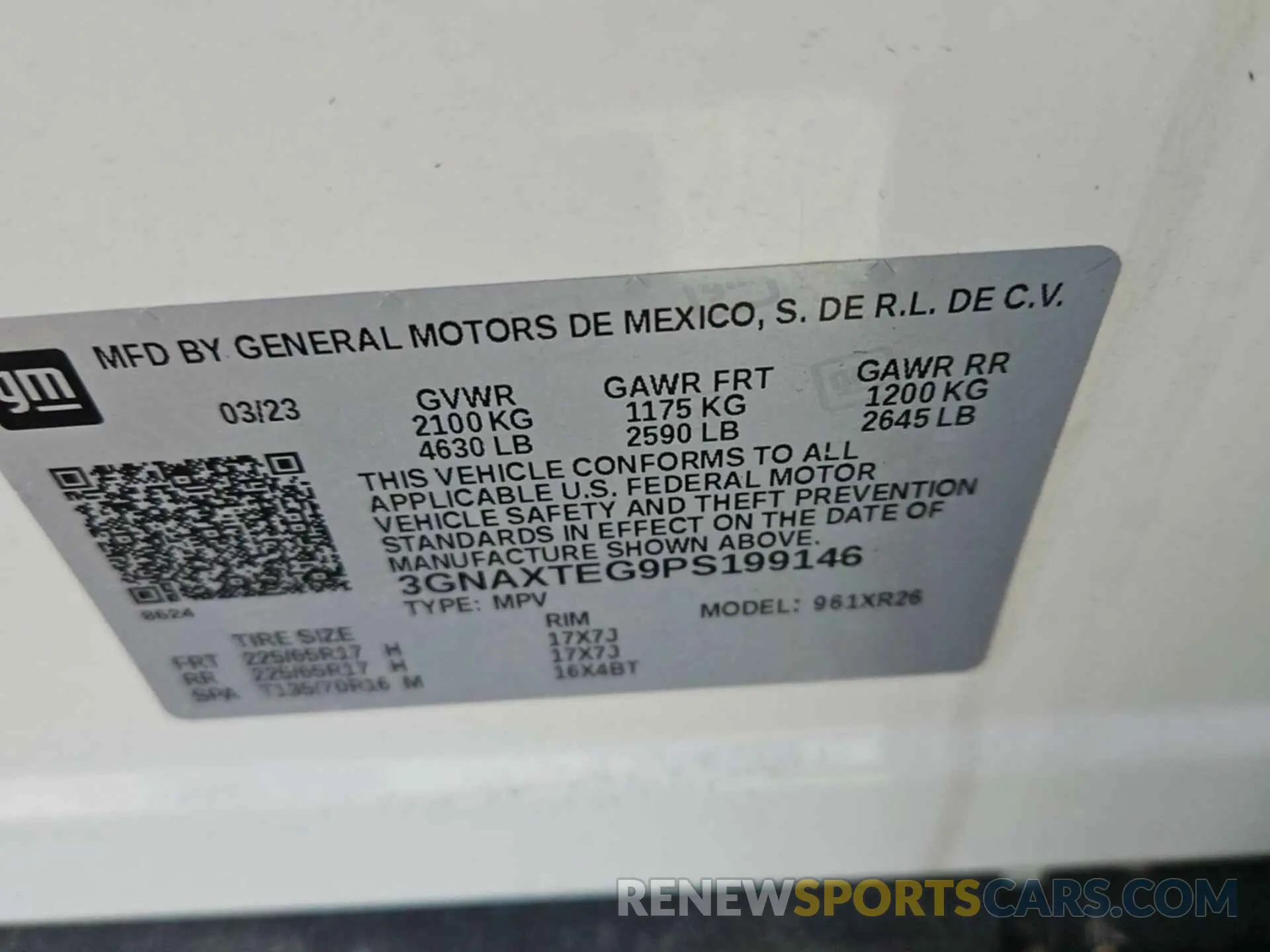 19 Photograph of a damaged car 3GNAXTEG9PS199146 CHEVROLET EQUINOX 2023