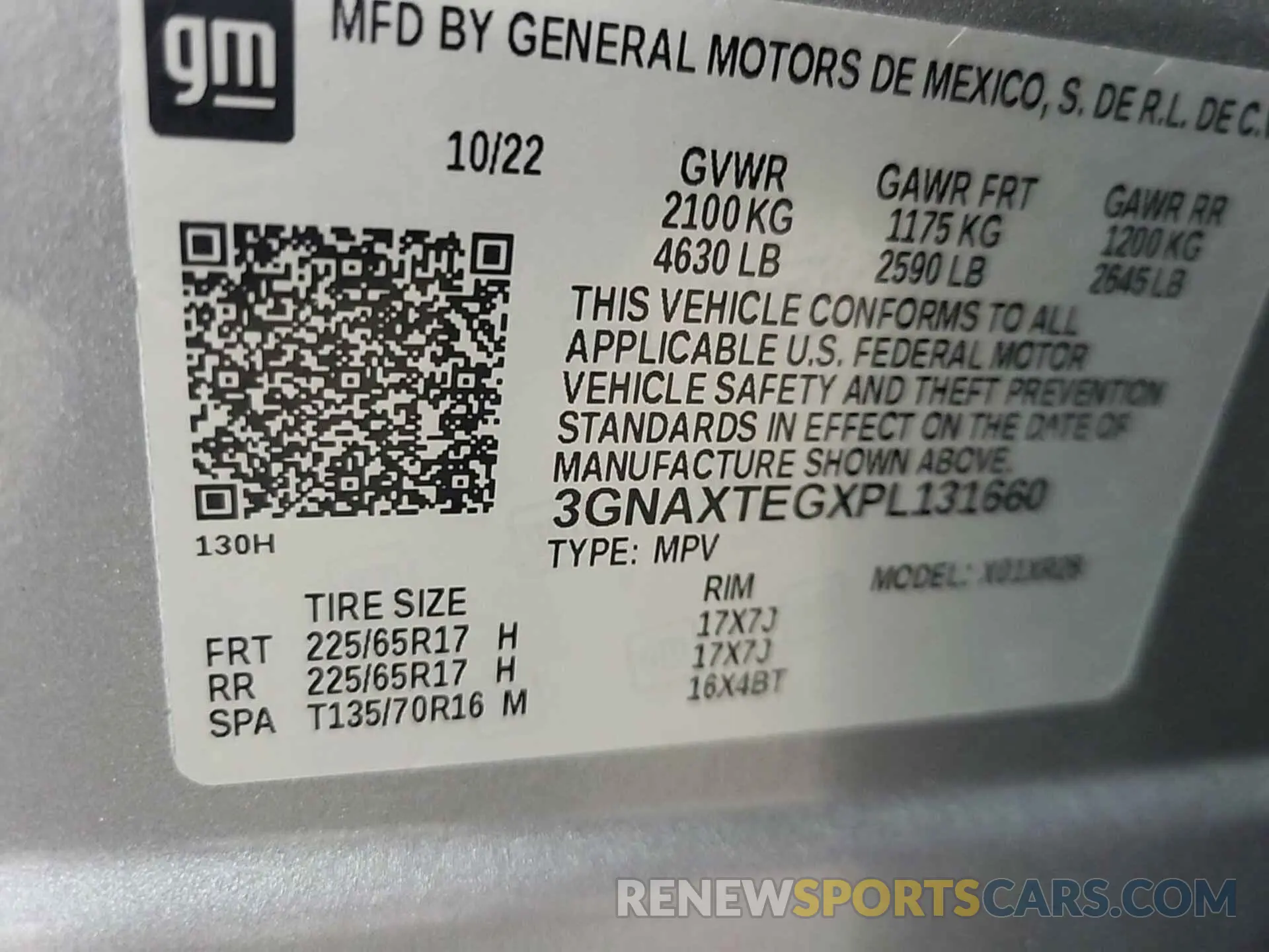3 Photograph of a damaged car 3GNAXTEGXPL131660 CHEVROLET EQUINOX 2023