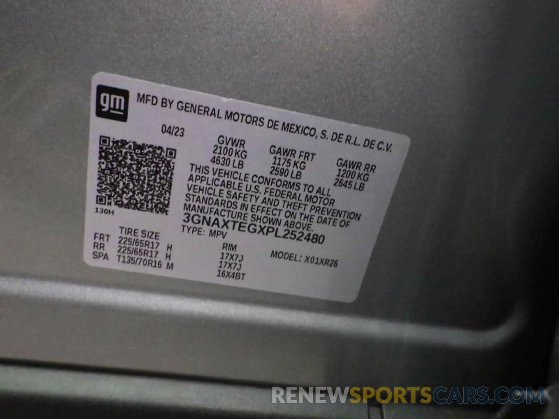 8 Photograph of a damaged car 3GNAXTEGXPL252480 CHEVROLET EQUINOX 2023
