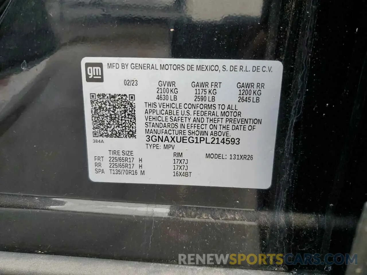 12 Photograph of a damaged car 3GNAXUEG1PL214593 CHEVROLET EQUINOX 2023