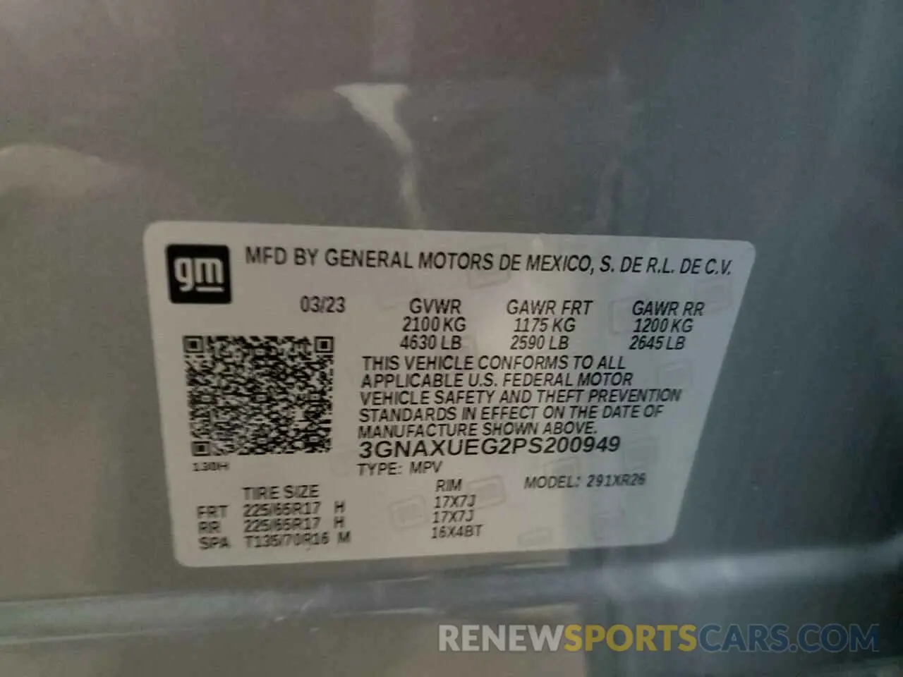 13 Photograph of a damaged car 3GNAXUEG2PS200949 CHEVROLET EQUINOX 2023