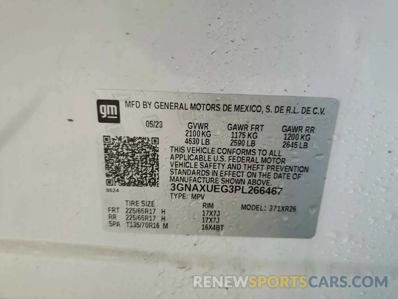 13 Photograph of a damaged car 3GNAXUEG3PL266467 CHEVROLET EQUINOX 2023