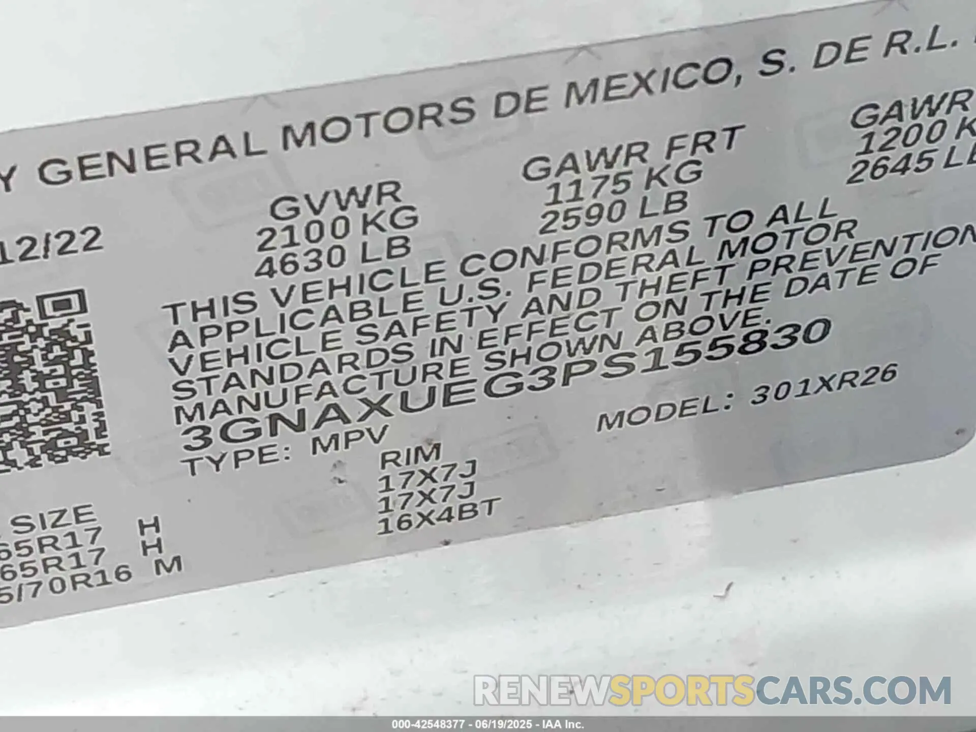 9 Photograph of a damaged car 3GNAXUEG3PS155830 CHEVROLET EQUINOX 2023