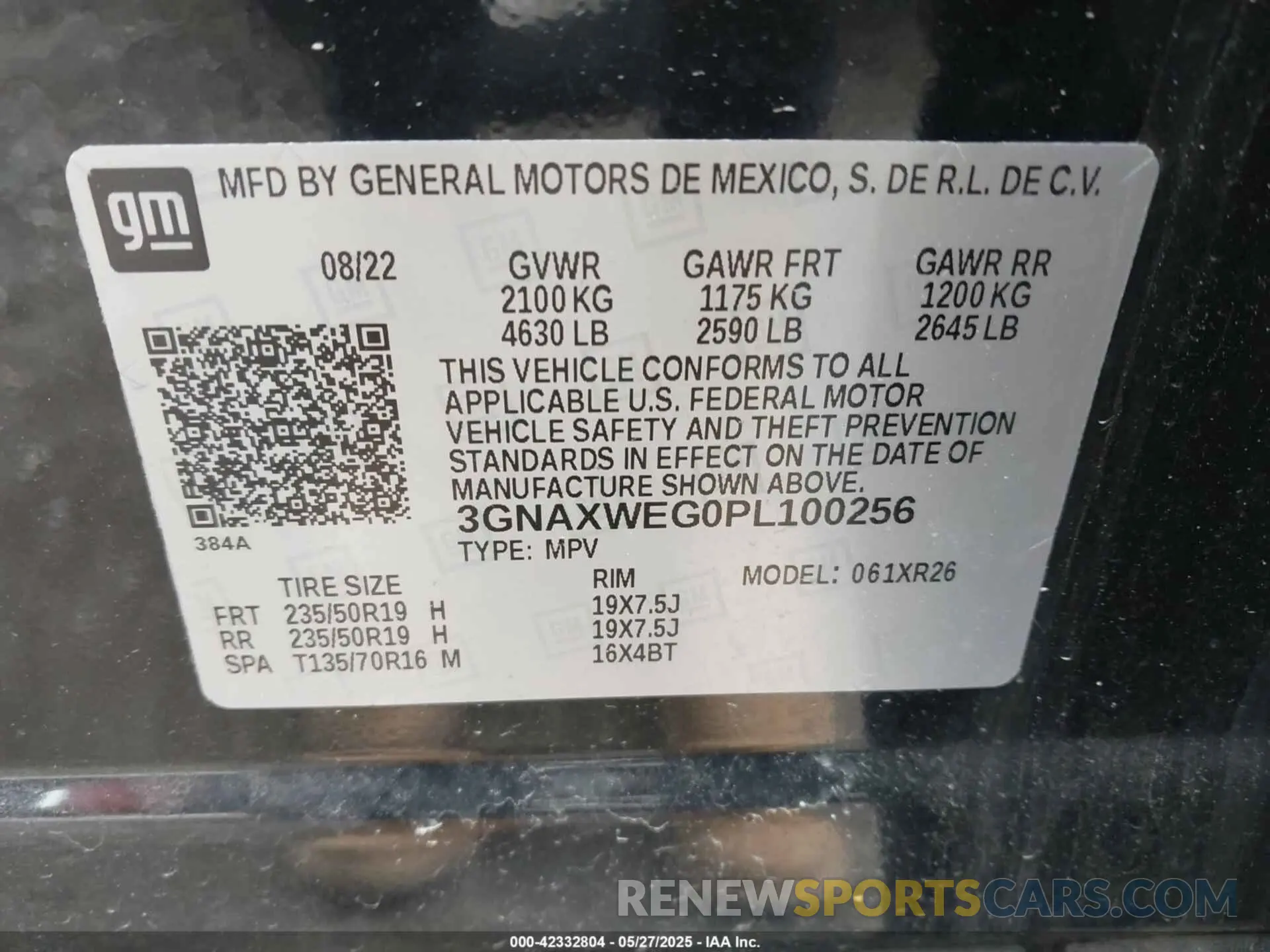 9 Photograph of a damaged car 3GNAXWEG0PL100256 CHEVROLET EQUINOX 2023
