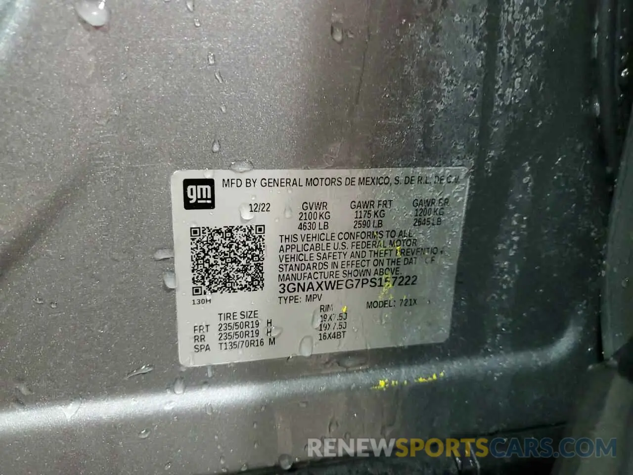 12 Photograph of a damaged car 3GNAXWEG7PS157222 CHEVROLET EQUINOX 2023