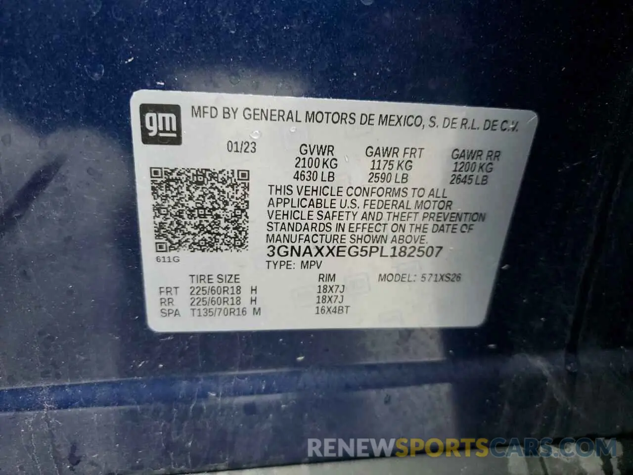 14 Photograph of a damaged car 3GNAXXEG5PL182507 CHEVROLET EQUINOX 2023
