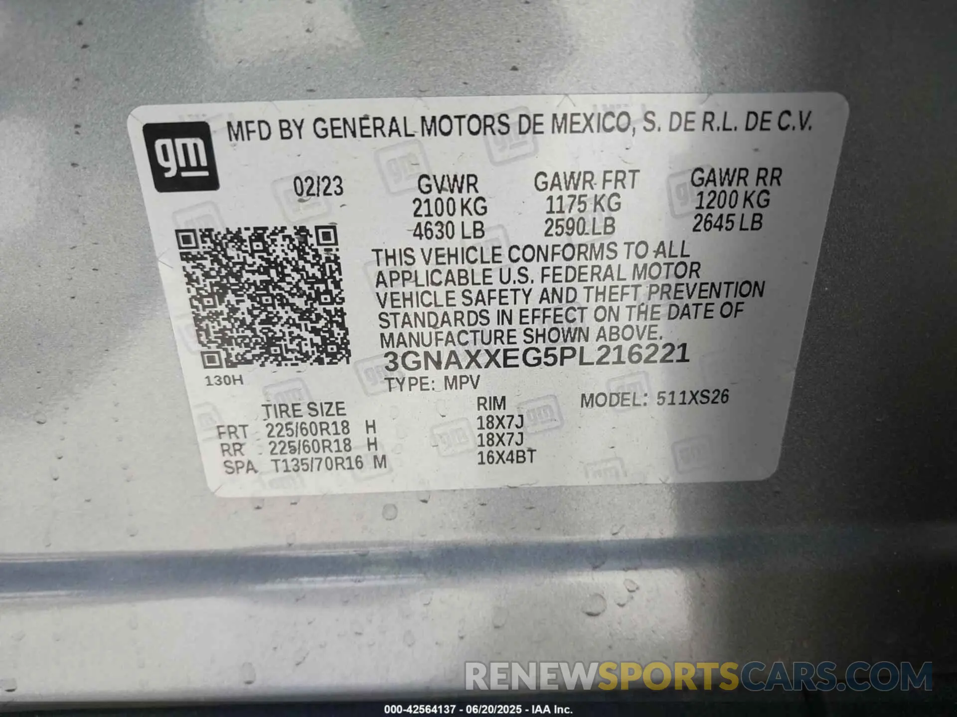 9 Photograph of a damaged car 3GNAXXEG5PL216221 CHEVROLET EQUINOX 2023