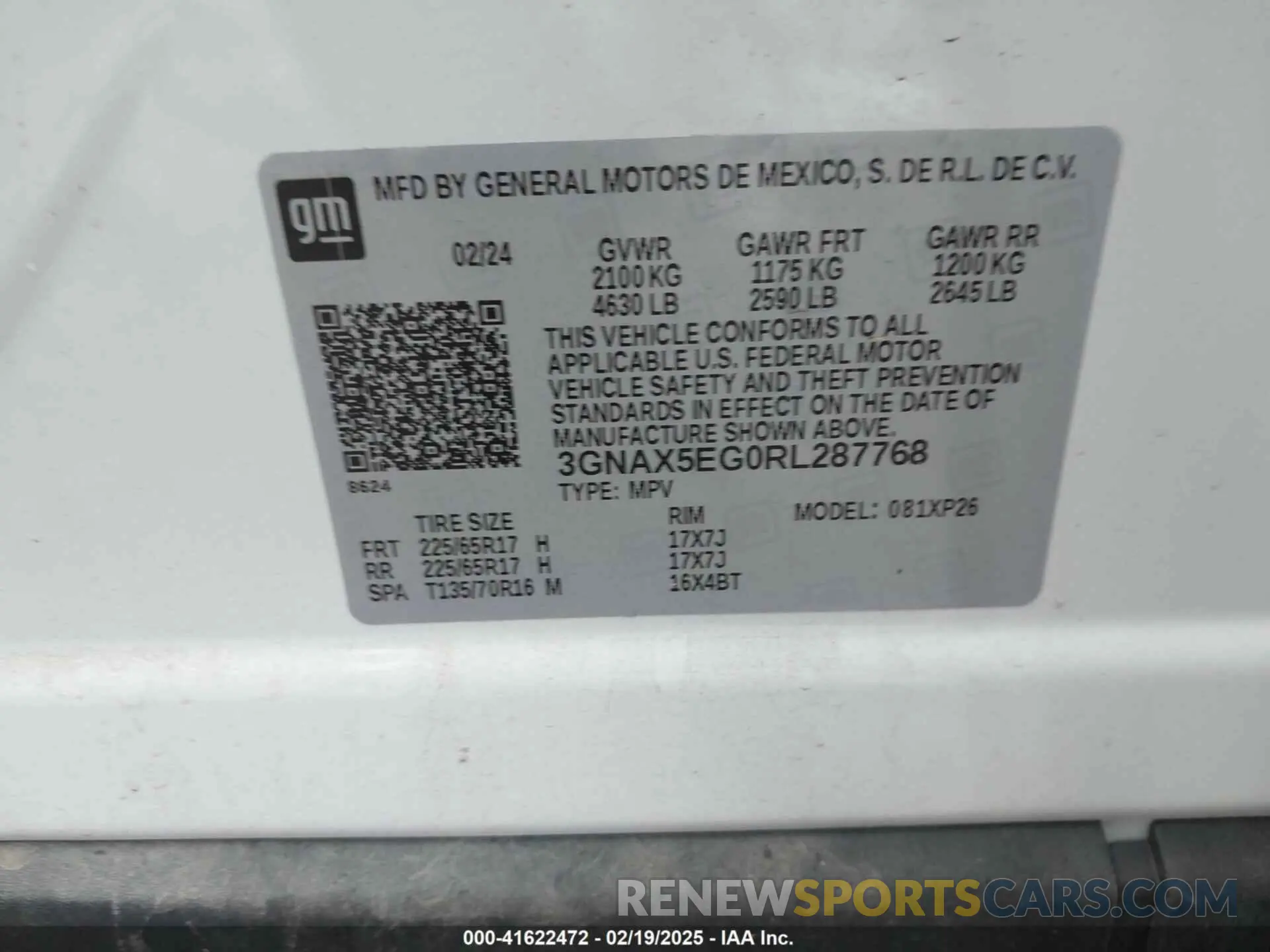 9 Photograph of a damaged car 3GNAX5EG0RL287768 CHEVROLET EQUINOX 2024